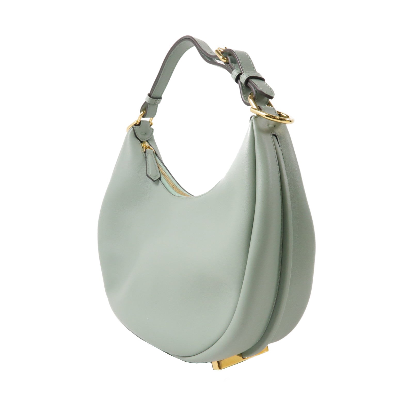 FENDI 牛皮皮革Shoulder Bag金扣肩背袋綠色