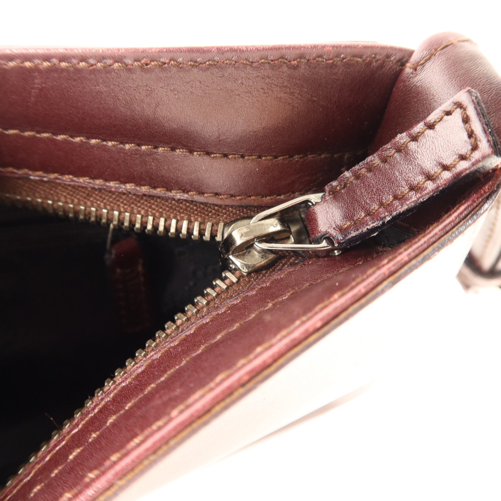 GUCCI 牛皮皮革Shoulder Bag銀扣肩背袋