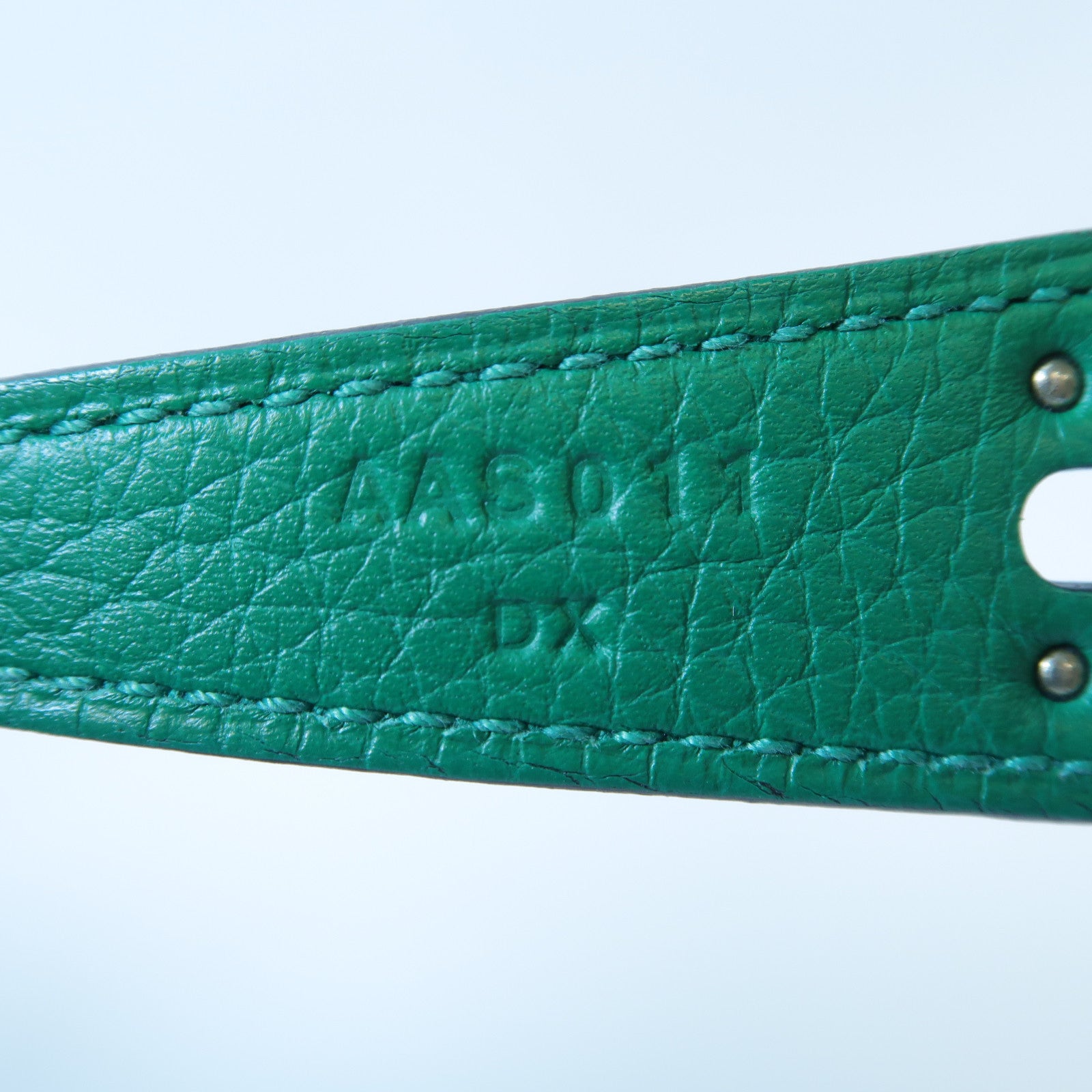 HERMES Clemence皮革Lindy 26銀扣手挽肩背兩用袋絲絨綠色