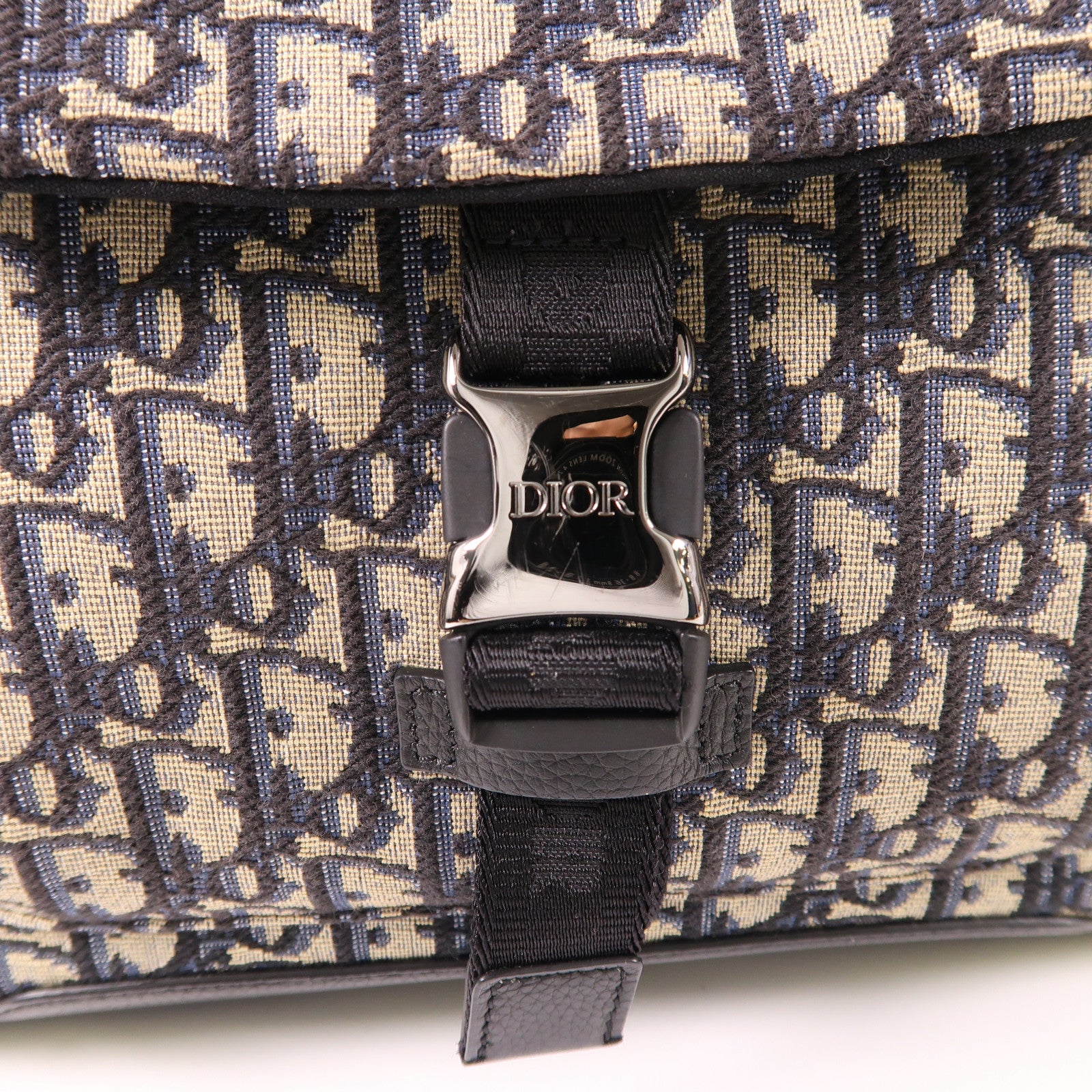 Dior 帆布Saddle 2 Way Bag銀扣手挽肩背兩用袋