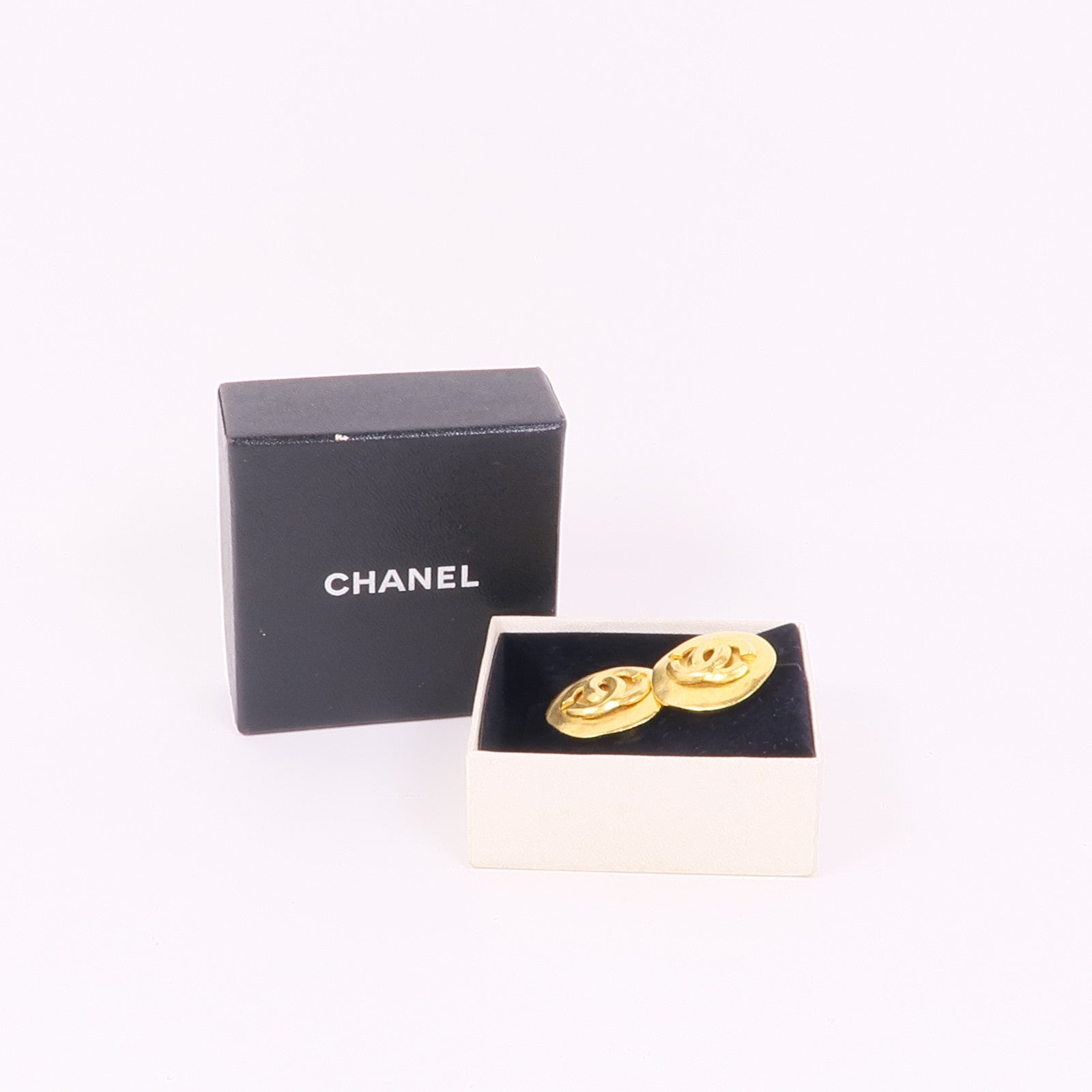 CHANEL CC Earrings Metal Gold