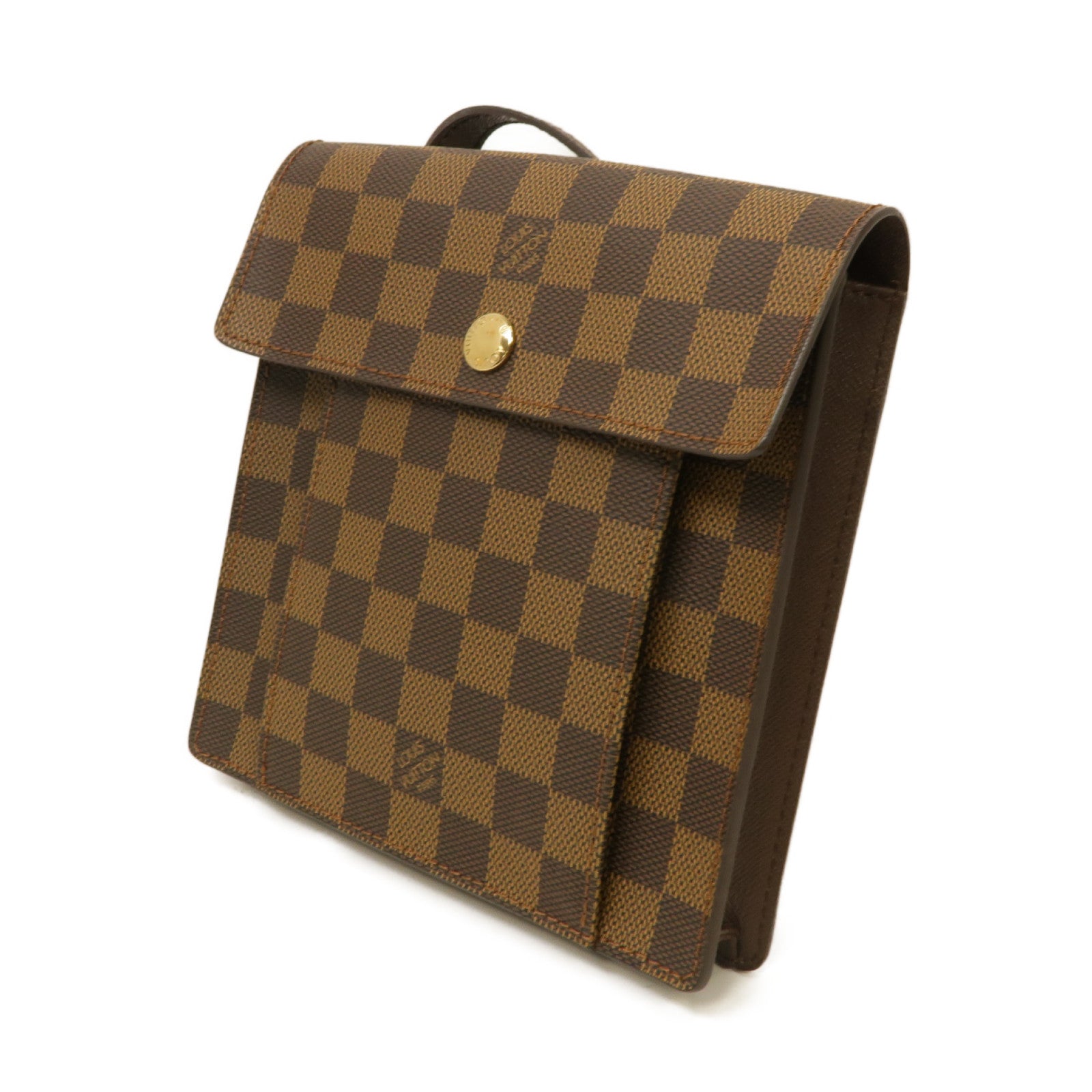 LOUIS VUITTON Damier Pimlico Shoulder Bag金扣肩背袋Ebene