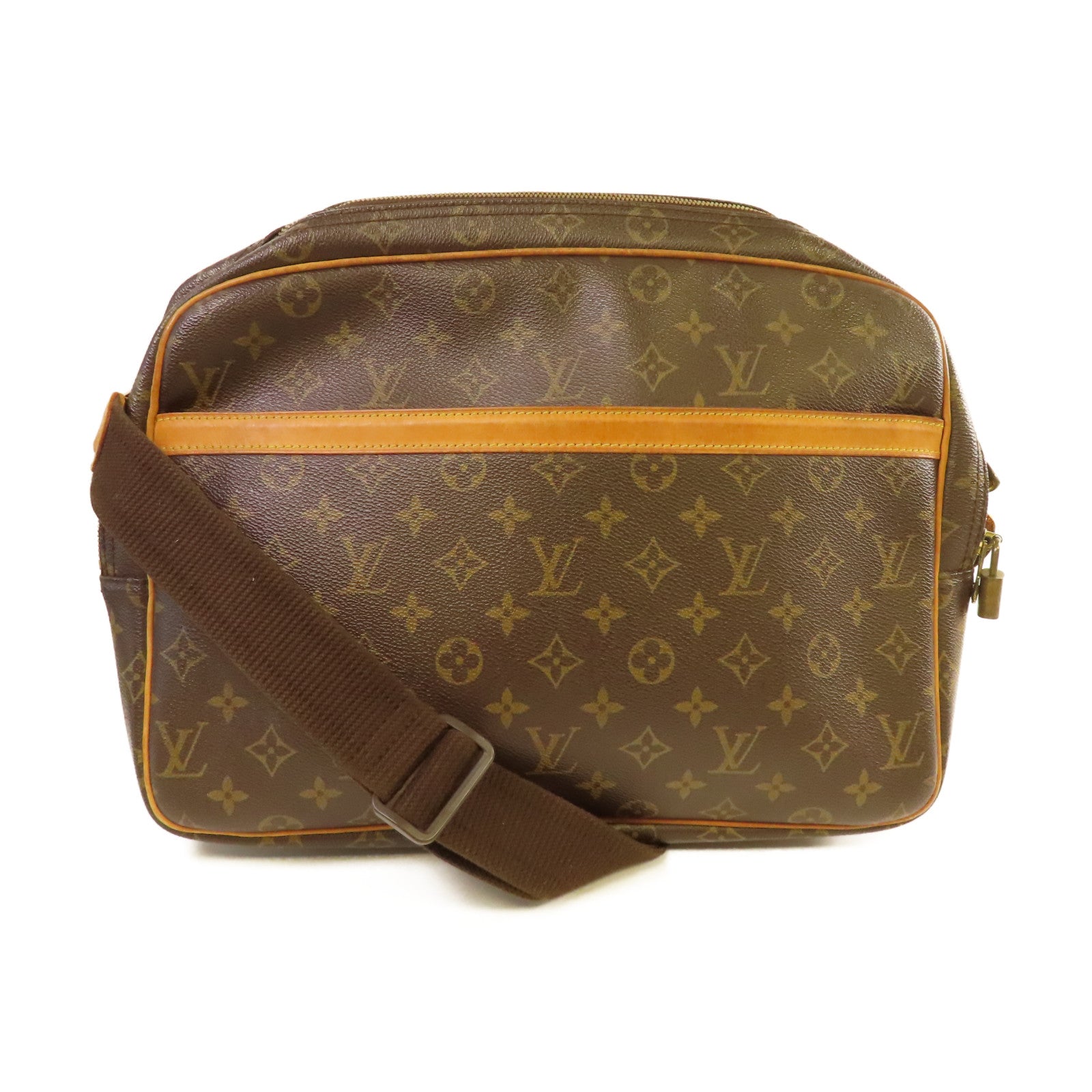 LOUIS VUITTON 【激減優惠】Monogram Reporter GM Shoulder Bag肩背袋啡色