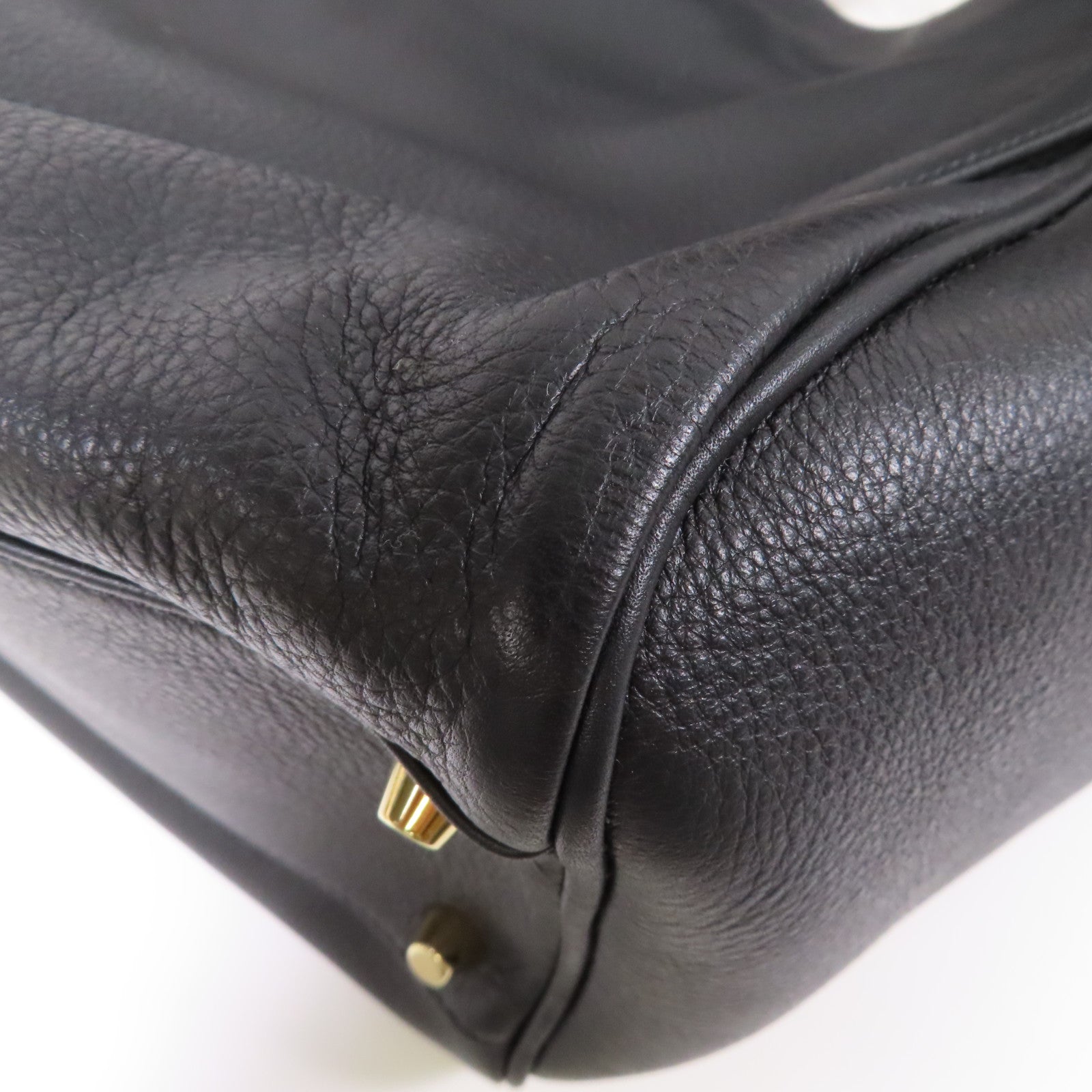 BURBERRY 牛皮皮革Small Canterbury Tote金扣肩背袋/手挽袋黑色
