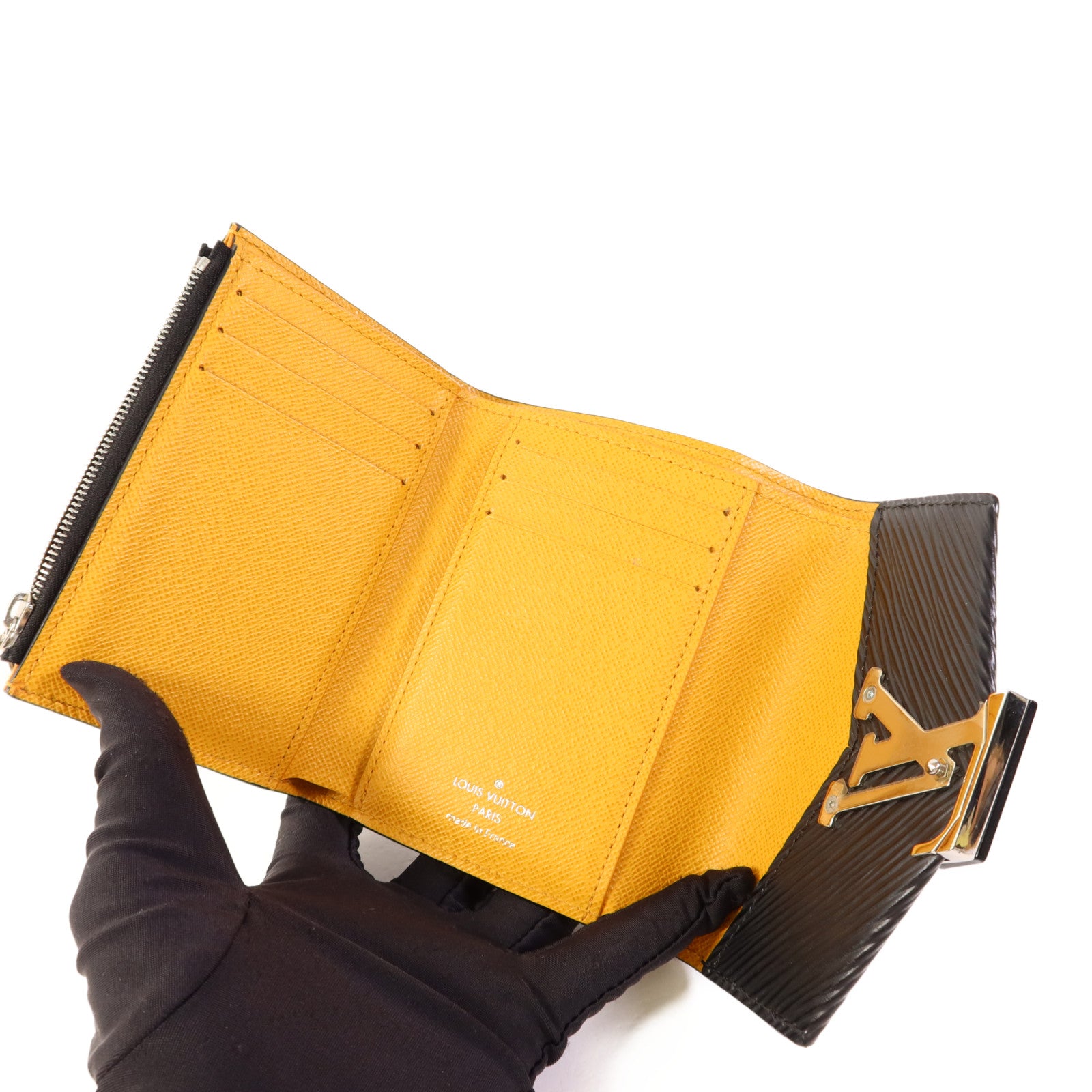 LOUIS VUITTON Epi Grenelle Compact Trifold Wallet銀扣錢包