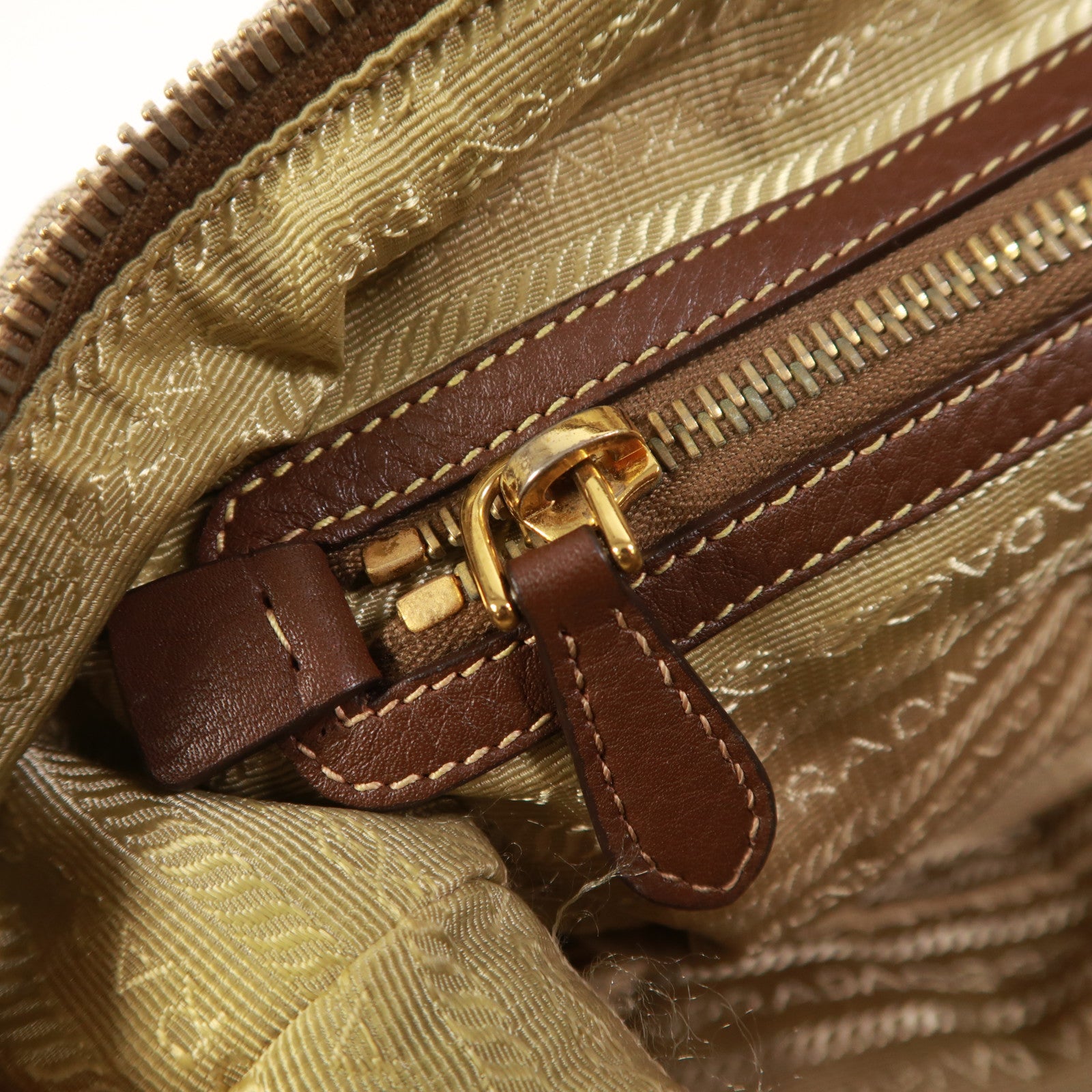 PRADA 帆布Shoulder Bag金扣肩背袋