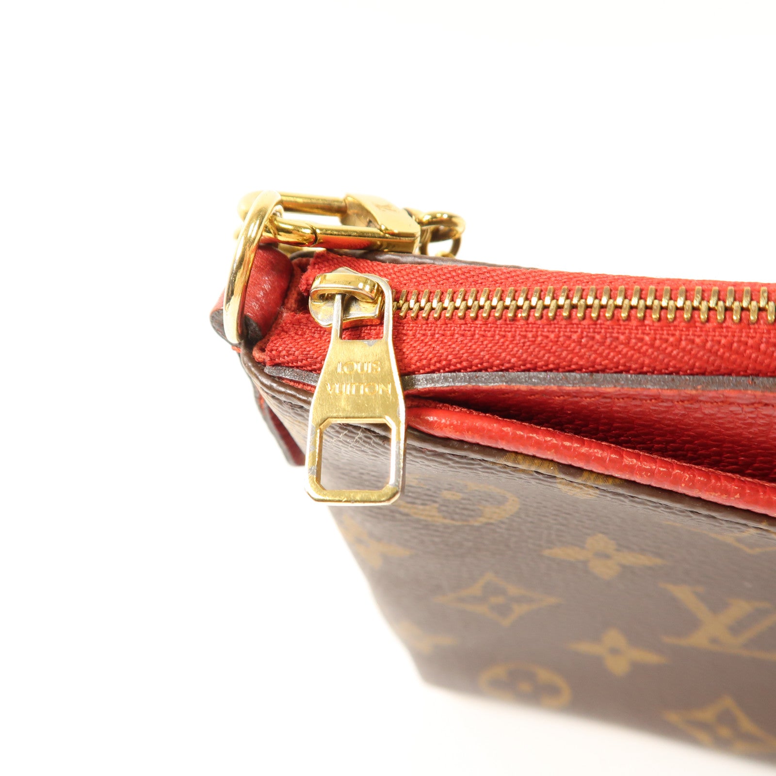 LOUIS VUITTON Monogram Pallas Clutch金扣鏈帶手挽肩背兩用袋