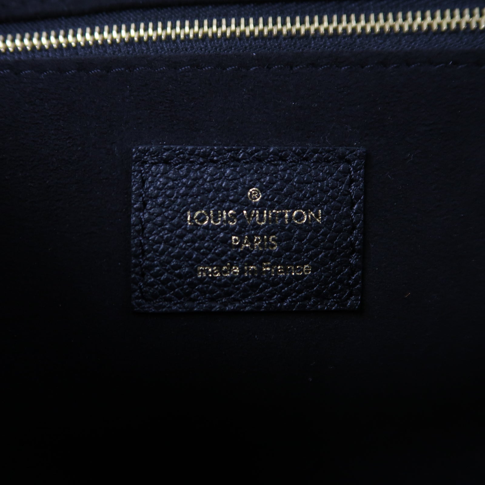 LOUIS VUITTON Monogram Empreinte Saint Germain PM金扣鏈帶肩背袋黒色