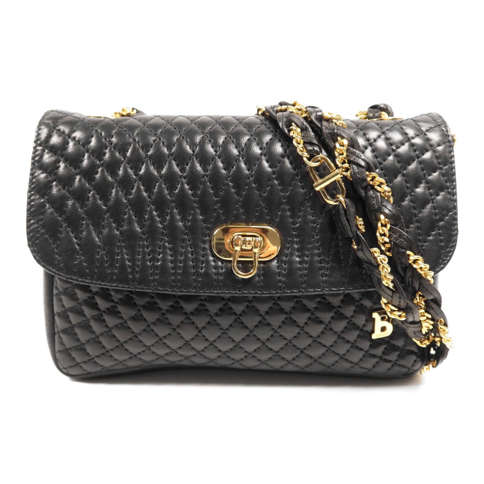 BALLY 羊皮皮革Chain Shoulder Bag金扣鏈帶肩背袋