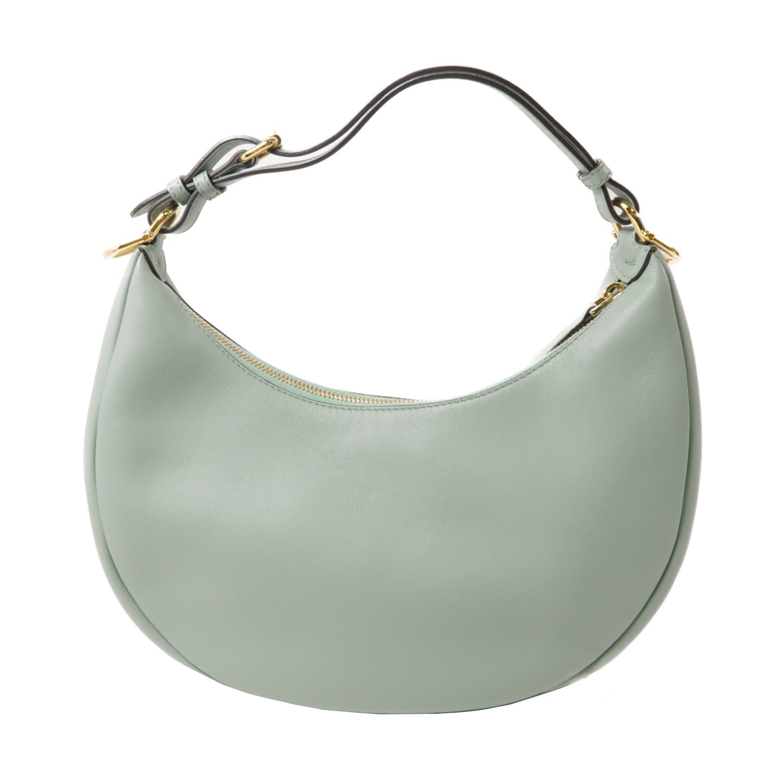 FENDI 牛皮皮革Shoulder Bag金扣肩背袋綠色