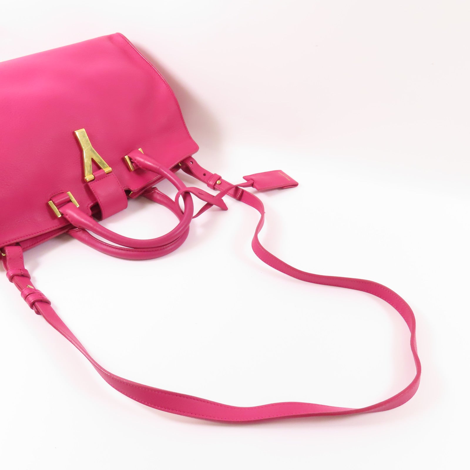 SAINT LAURENT 牛皮皮革Y Cabas金扣手挽肩背兩用袋