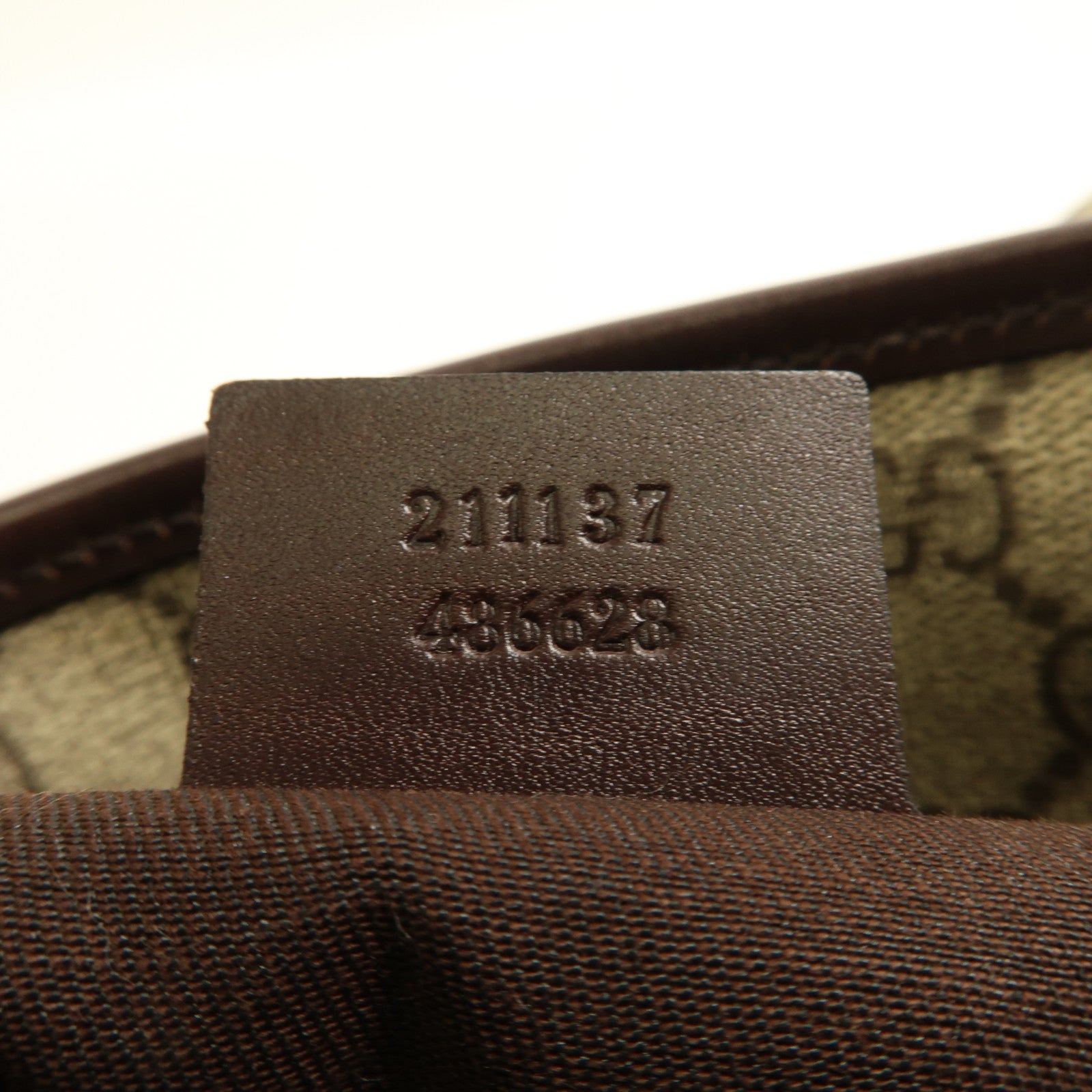 GUCCI 塗層帆布Shoulder Tote銀扣肩背袋/手挽袋