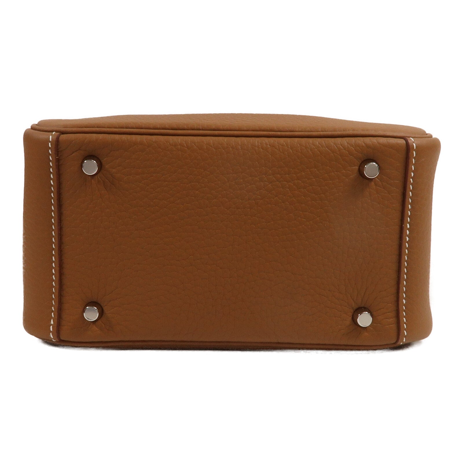 HERMES Clemence皮革Mini Lindy手挽肩背兩用袋Gold
