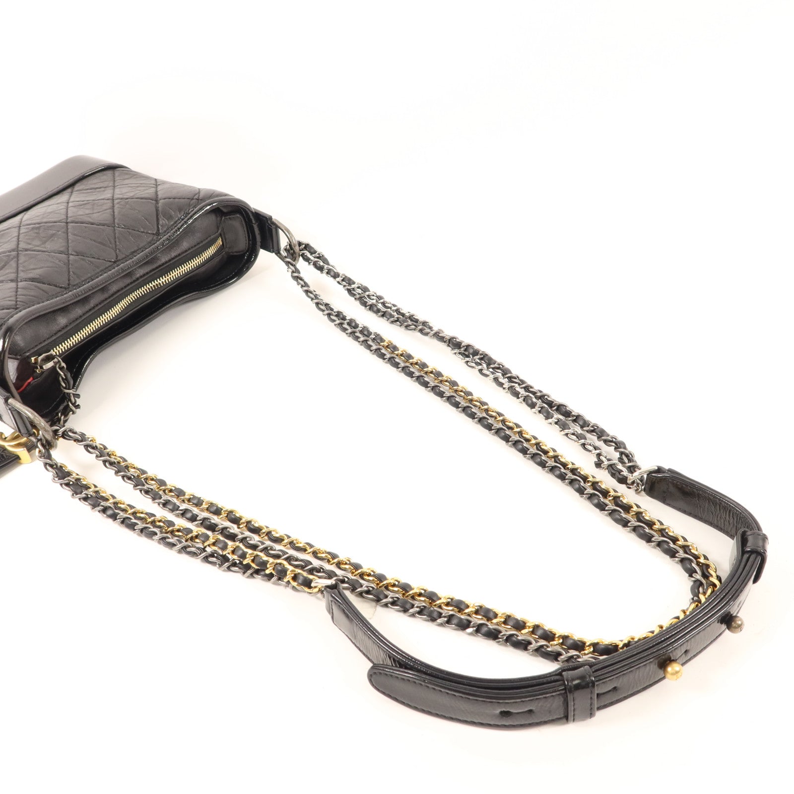 CHANEL 牛皮皮革Gabrielle Small鏈帶肩背袋