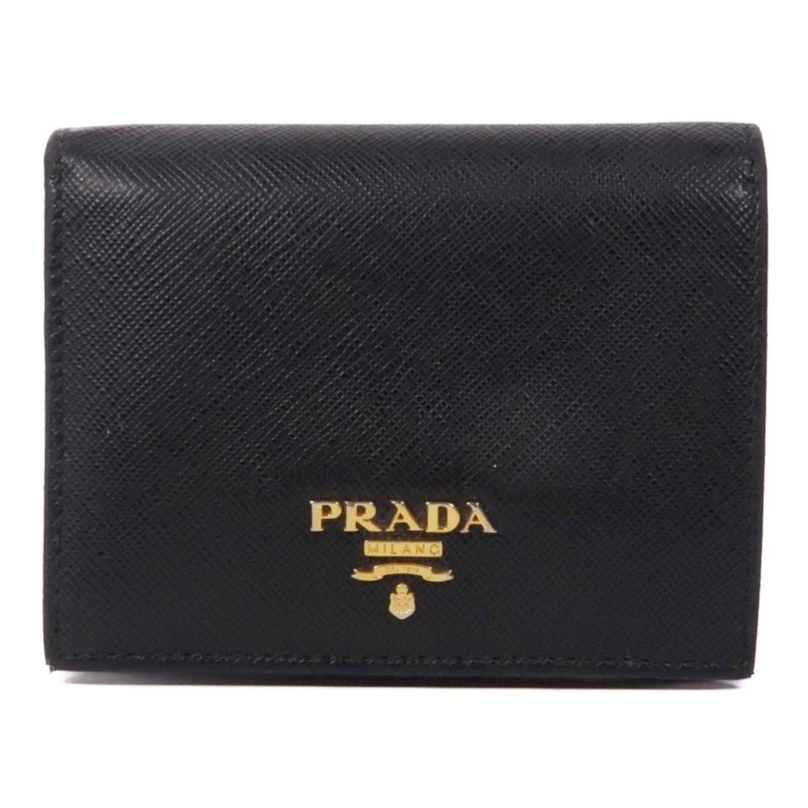 PRADA Saffiano皮革Wallet金扣錢包