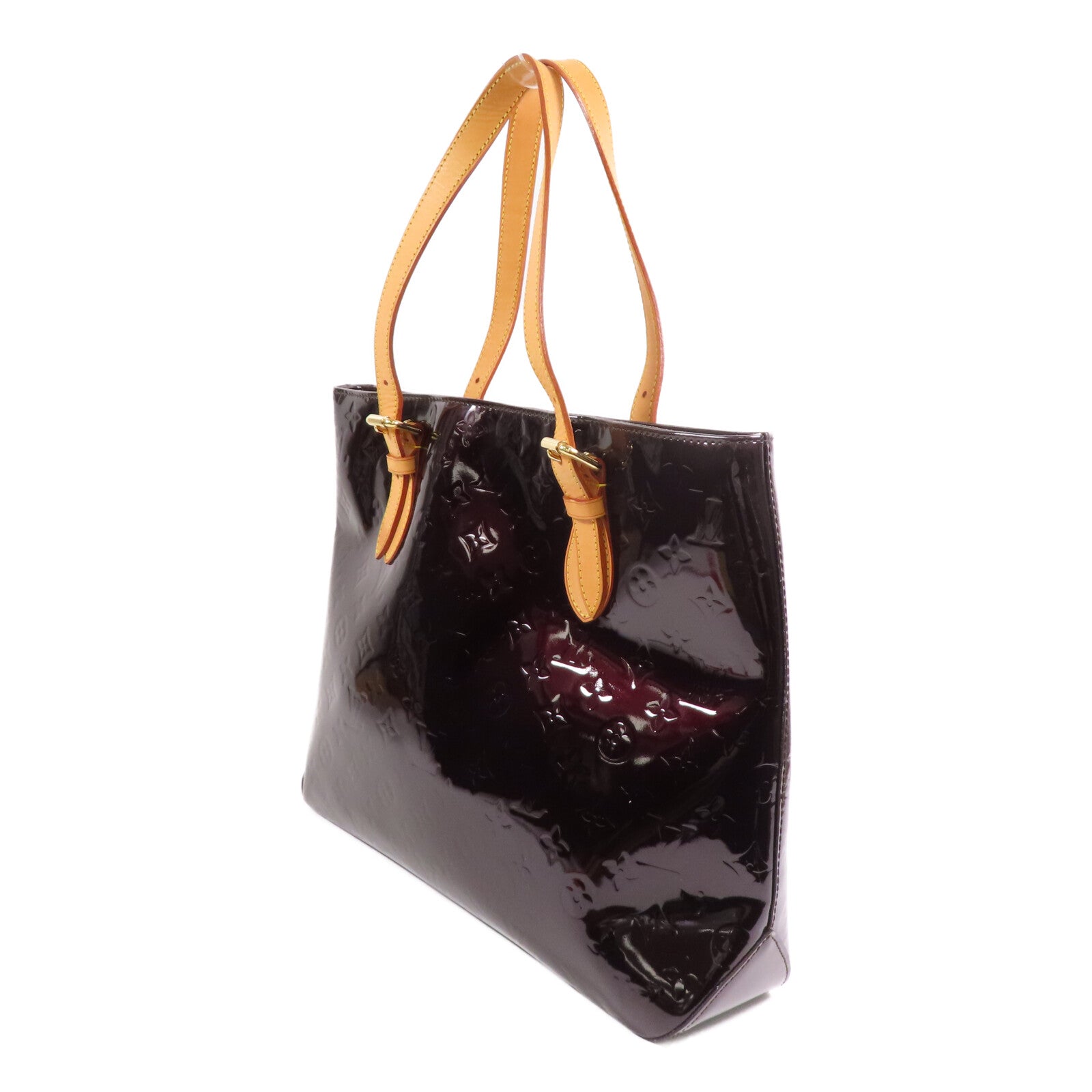 LOUIS VUITTON Monogram Vernis Brentwood金扣肩背袋