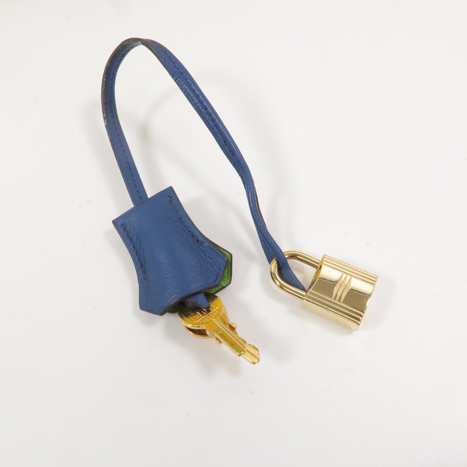 HERMES Togo皮革Kelly 35手挽肩背兩用袋Jaune/Bleu Thalassa/Vert Cru