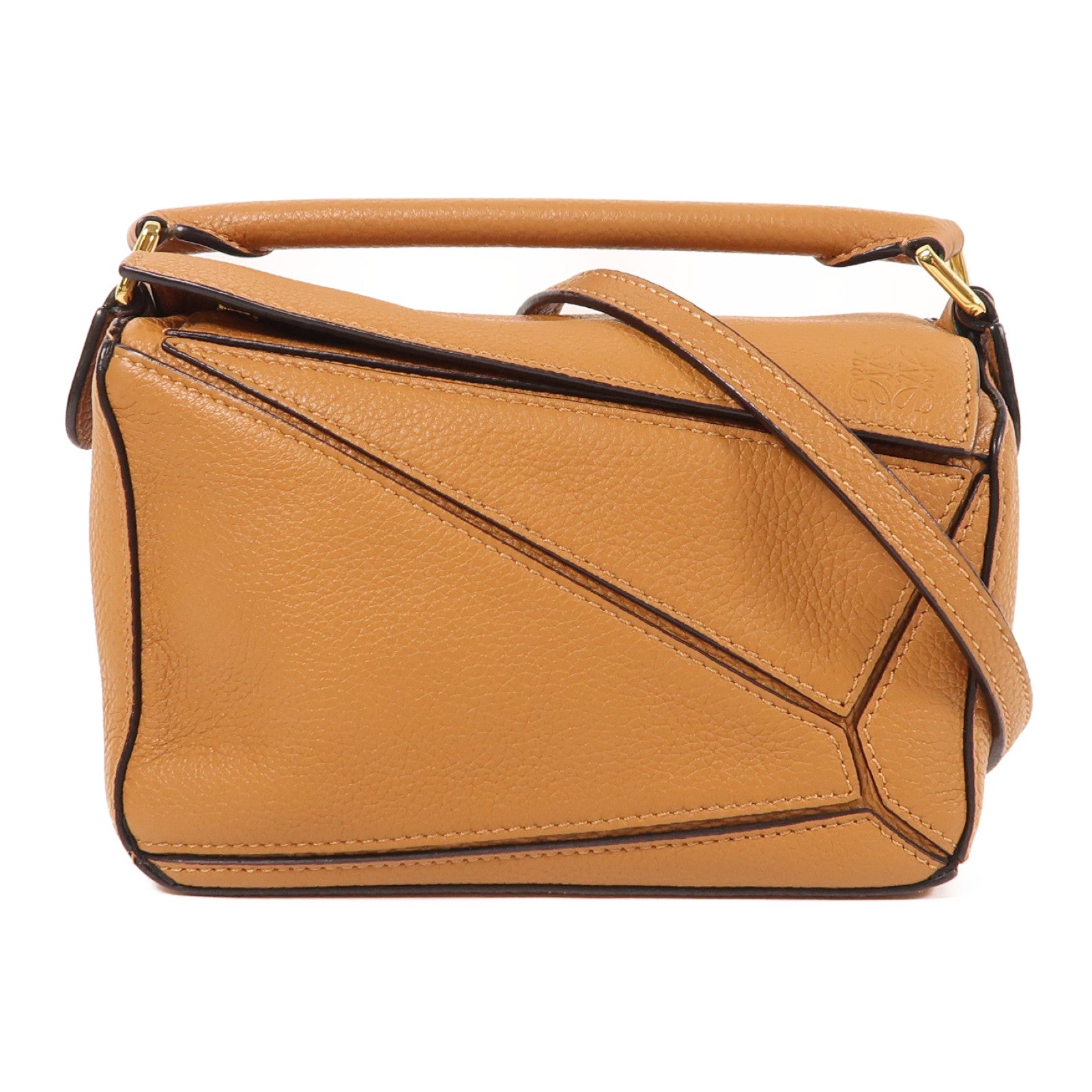 LOEWE 牛皮皮革Small Puzzle金扣手挽肩背兩用袋