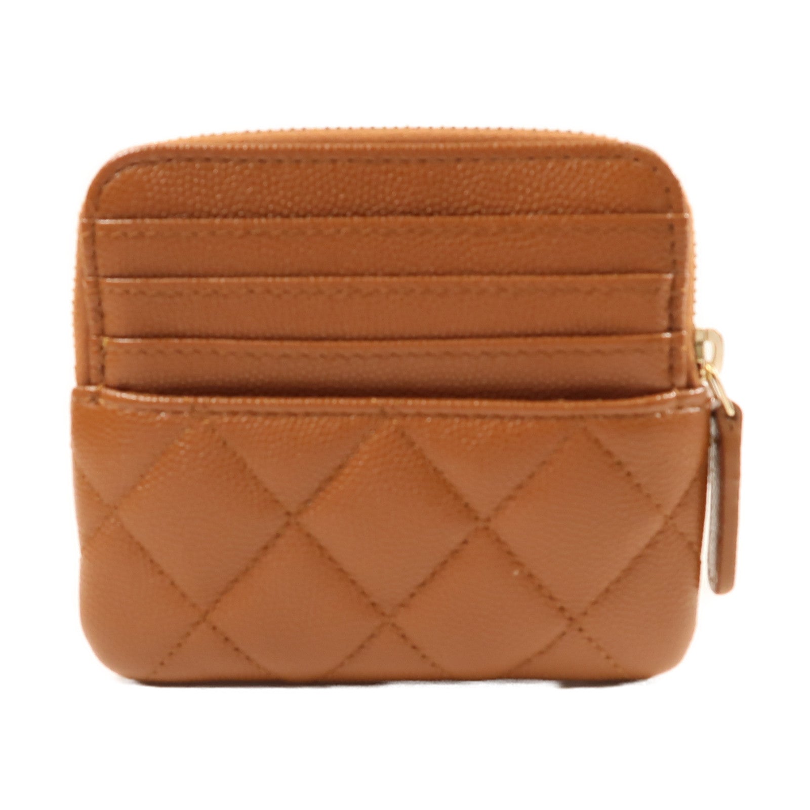 CHANEL 牛皮皮革C19 Wallet金扣錢包啡色