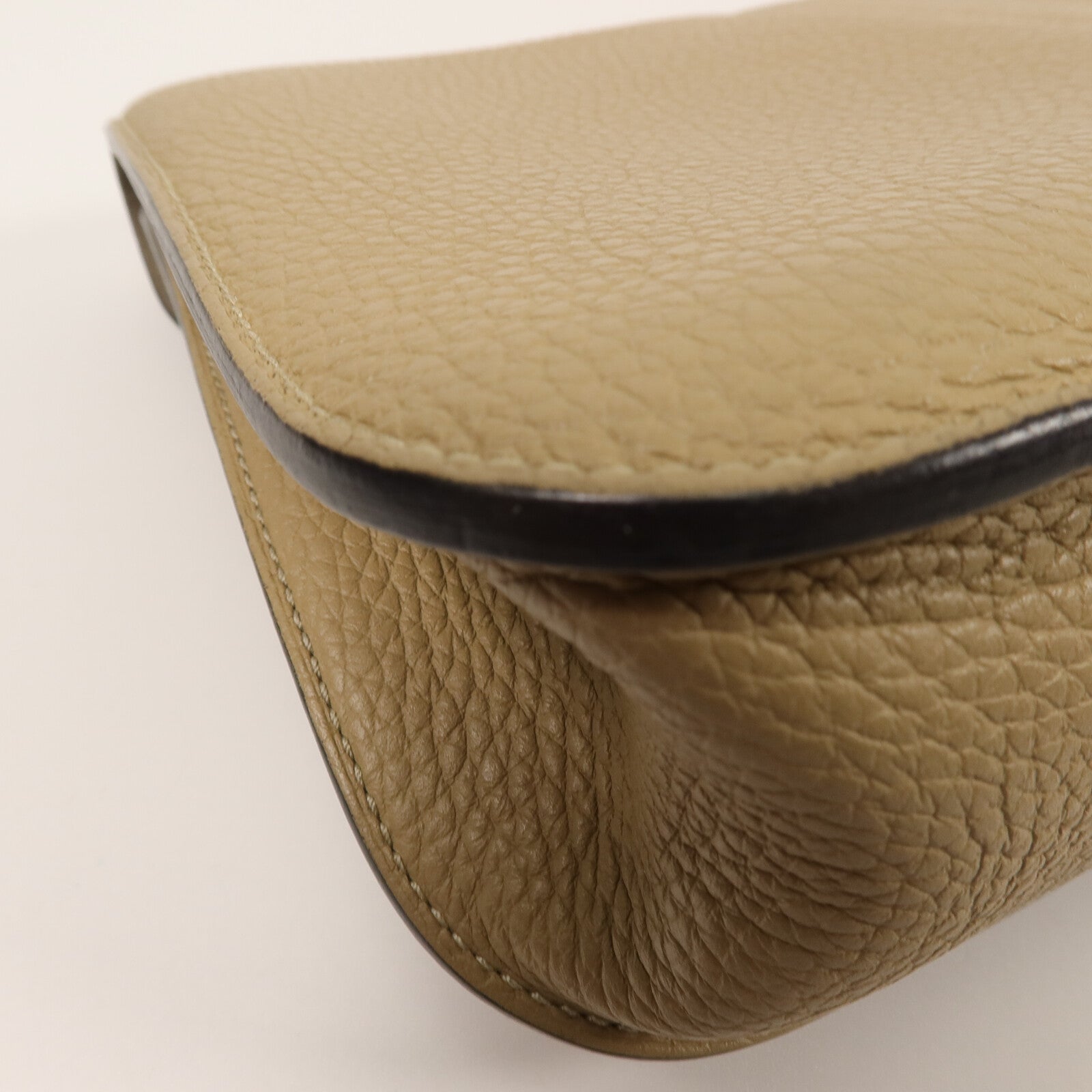 HERMES Clemence/Swift皮革Halzan 25手挽肩背兩用袋Trench/Etoupe