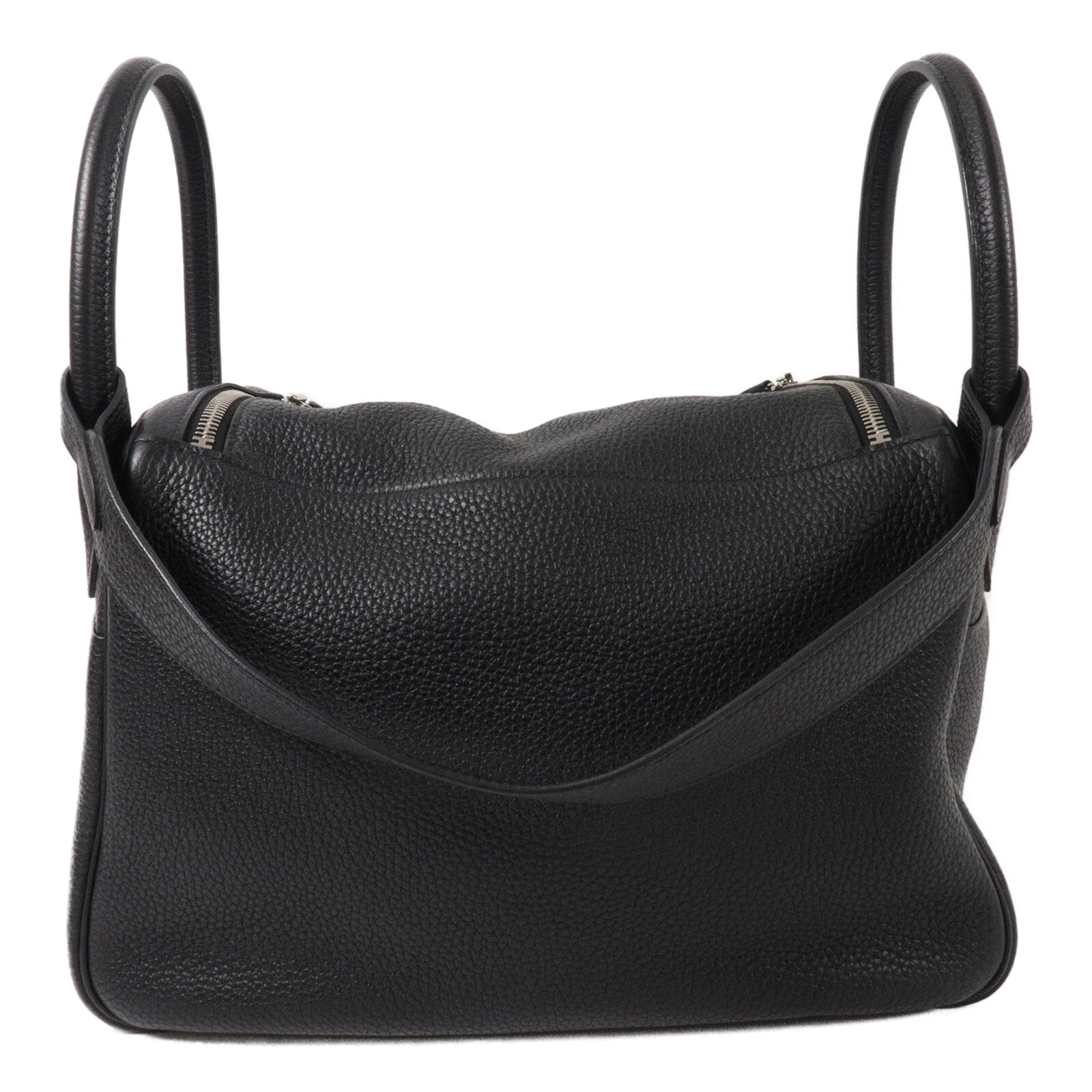 HERMES Clemence皮革Lindy 30手挽肩背兩用袋Noir