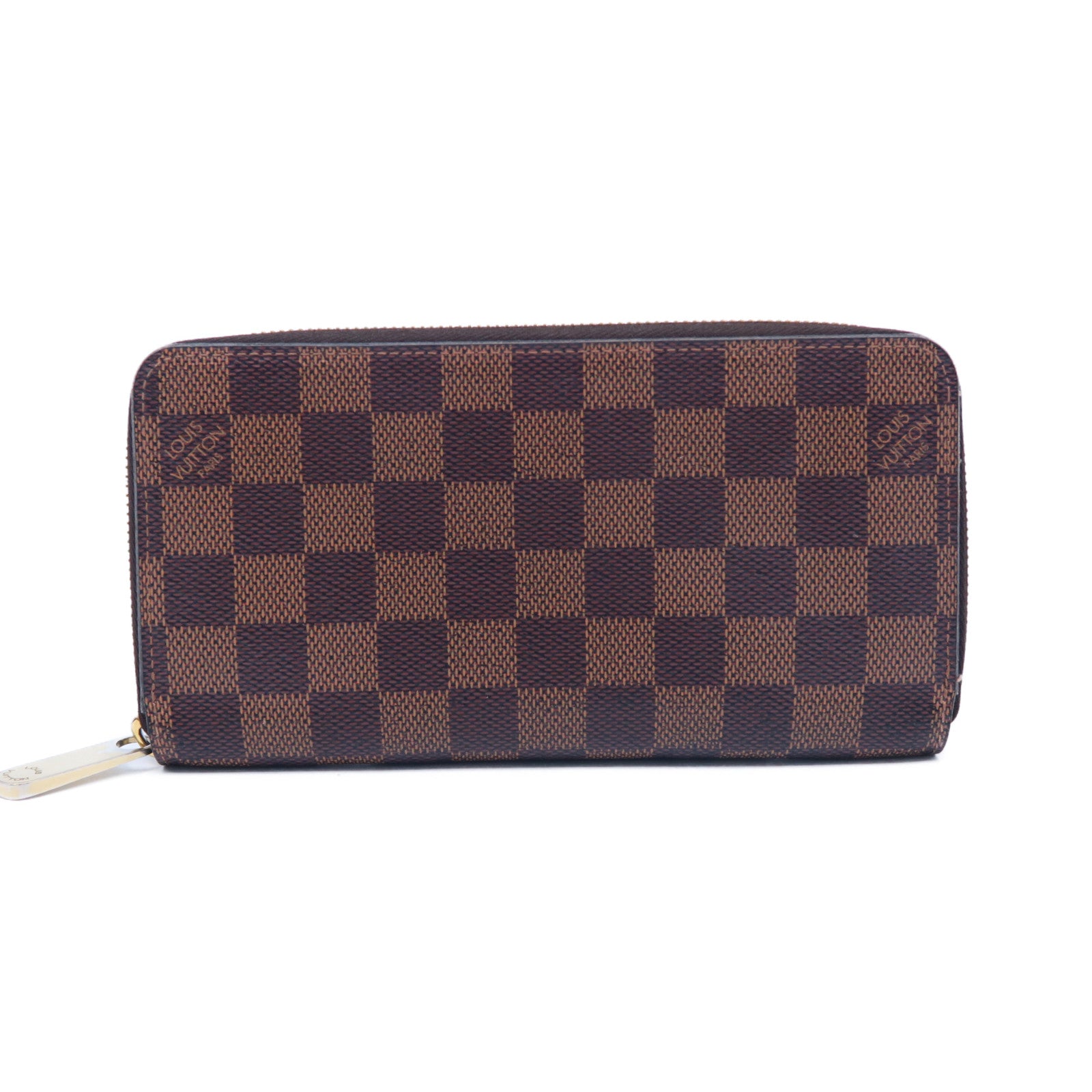 LOUIS VUITTON 【激減優惠】Damier Ebene Zipper Wallet金扣長錢包啡色