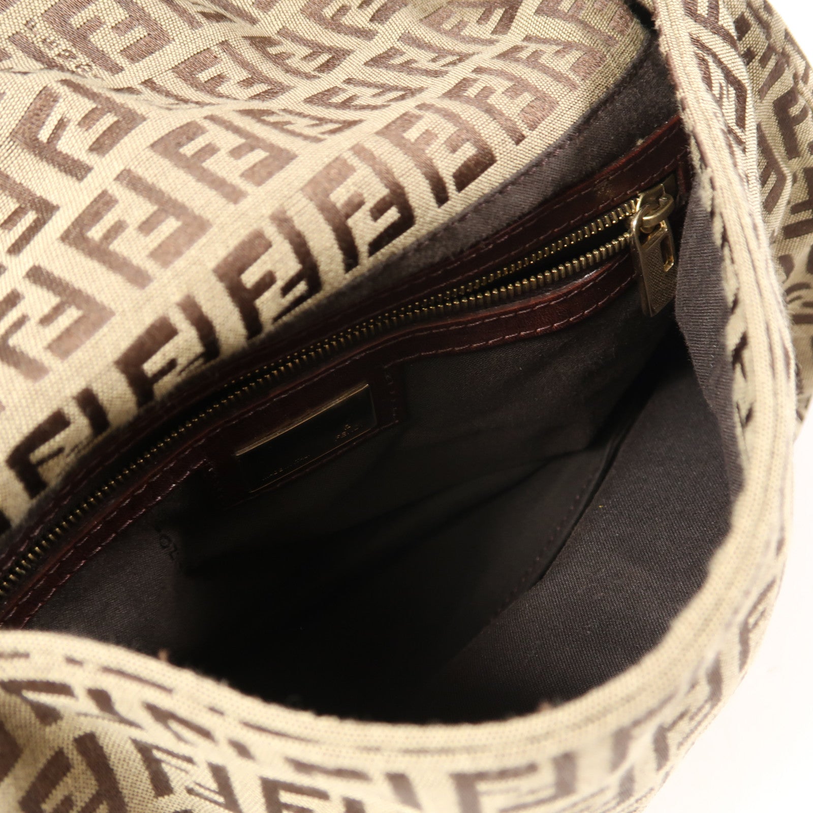FENDI 帆布Shoulder Bag金扣肩背袋