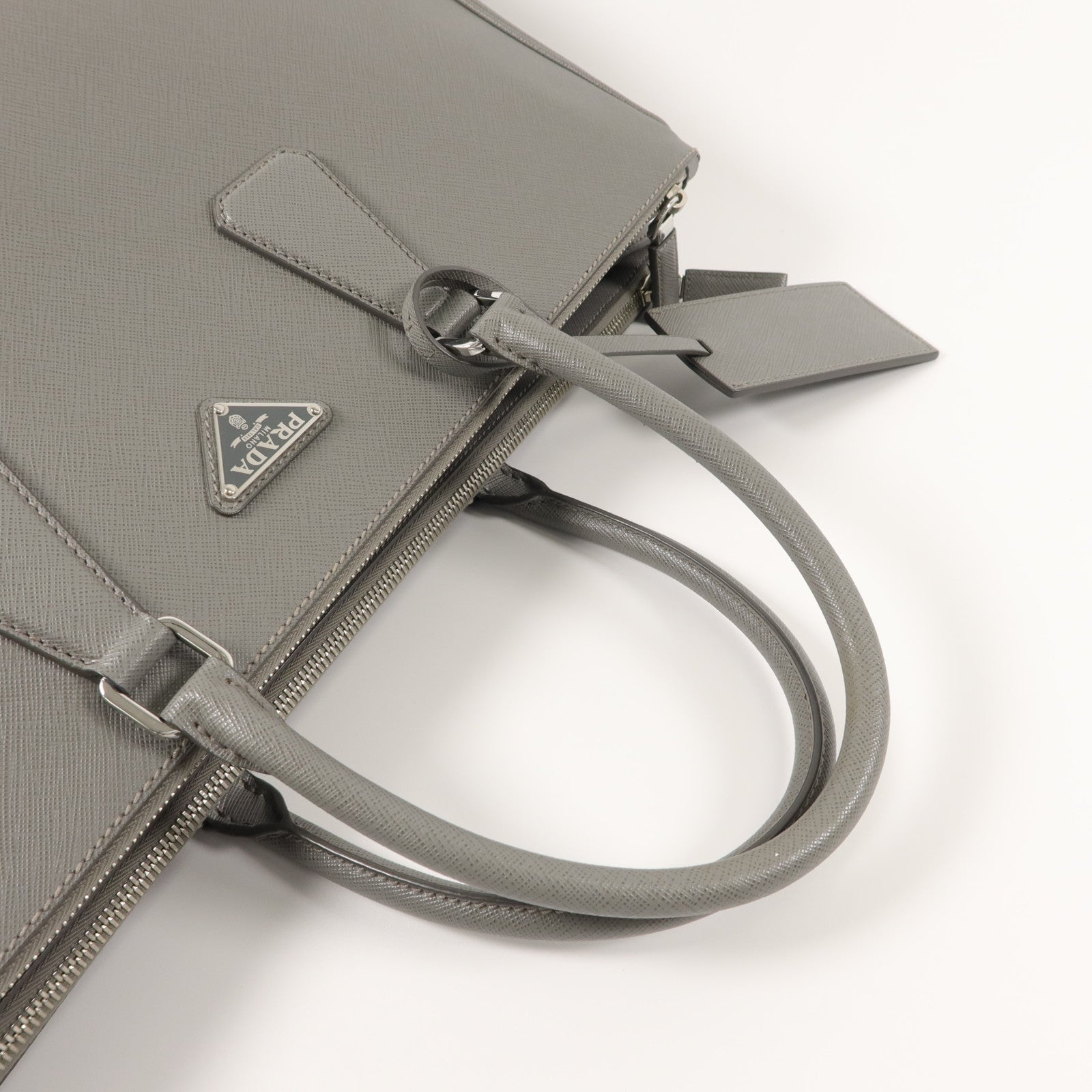 PRADA Saffiano皮革Dual-Zip Shopper Tote Bag手挽袋