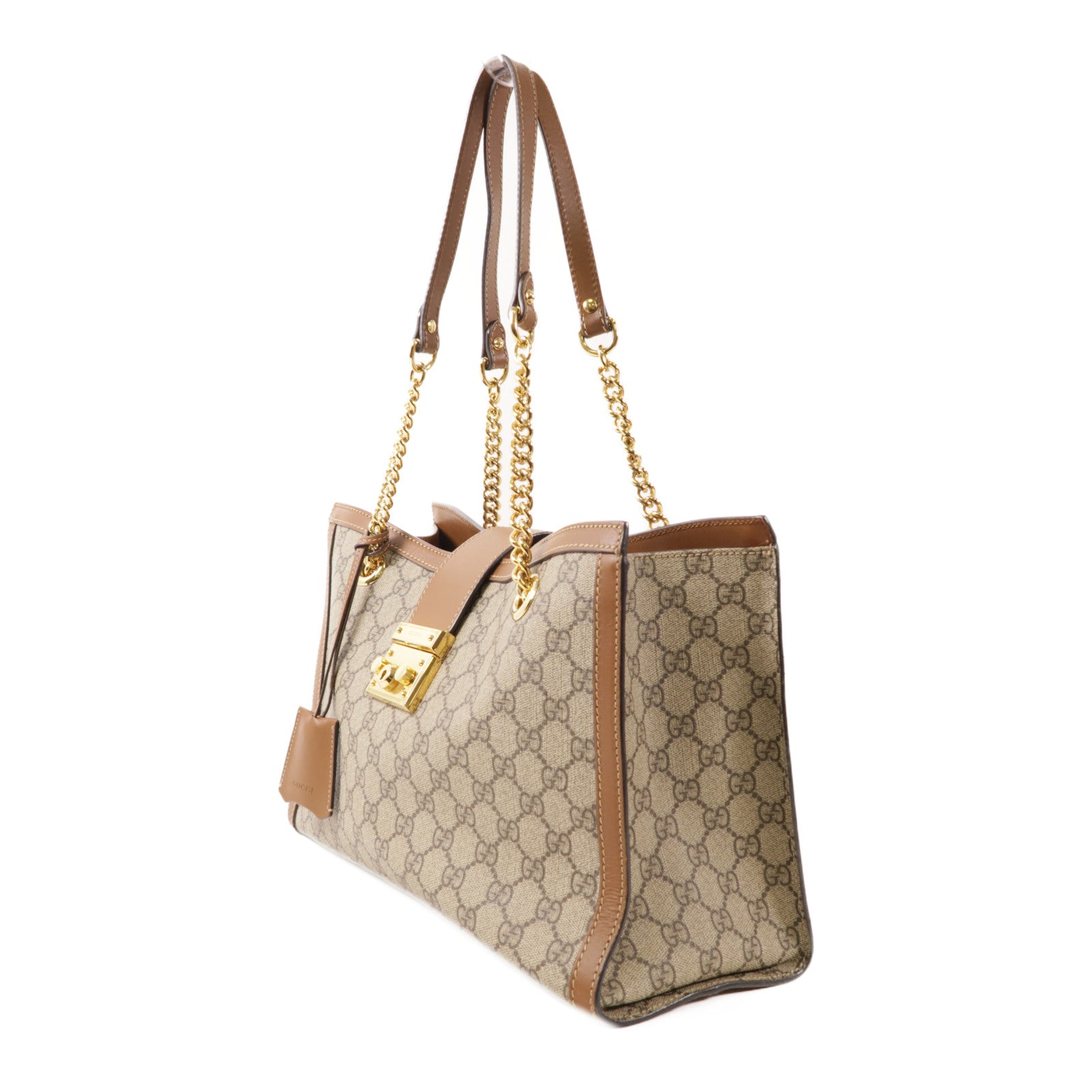 GUCCI 塗層帆布Padlock金扣肩背袋