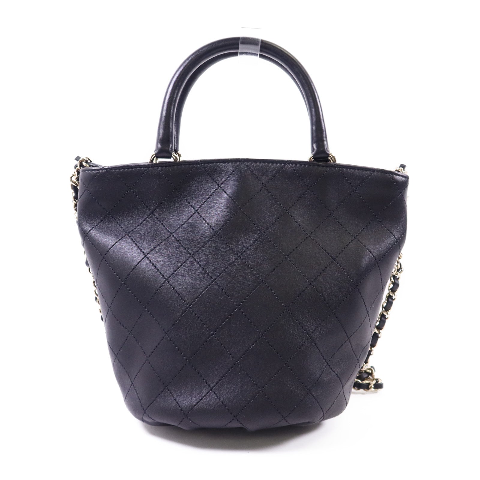 CHANEL 牛皮皮革2 Way Shoulder Bag金扣手挽肩背兩用袋