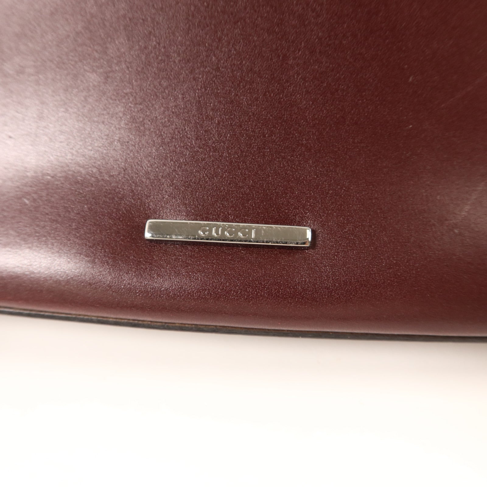 GUCCI 牛皮皮革Shoulder Bag銀扣肩背袋