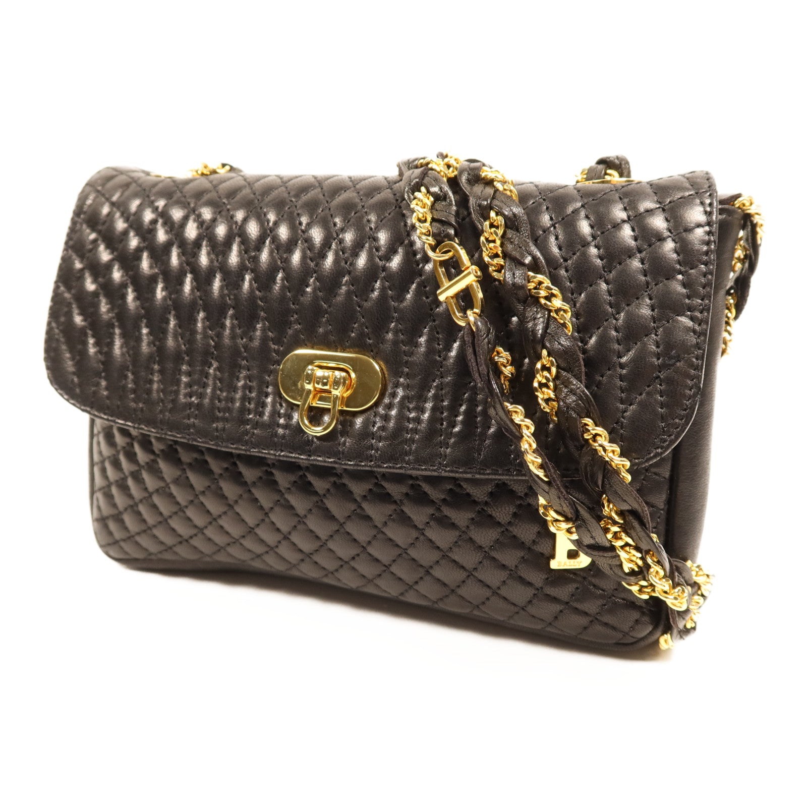BALLY 羊皮皮革Chain Shoulder Bag金扣鏈帶肩背袋
