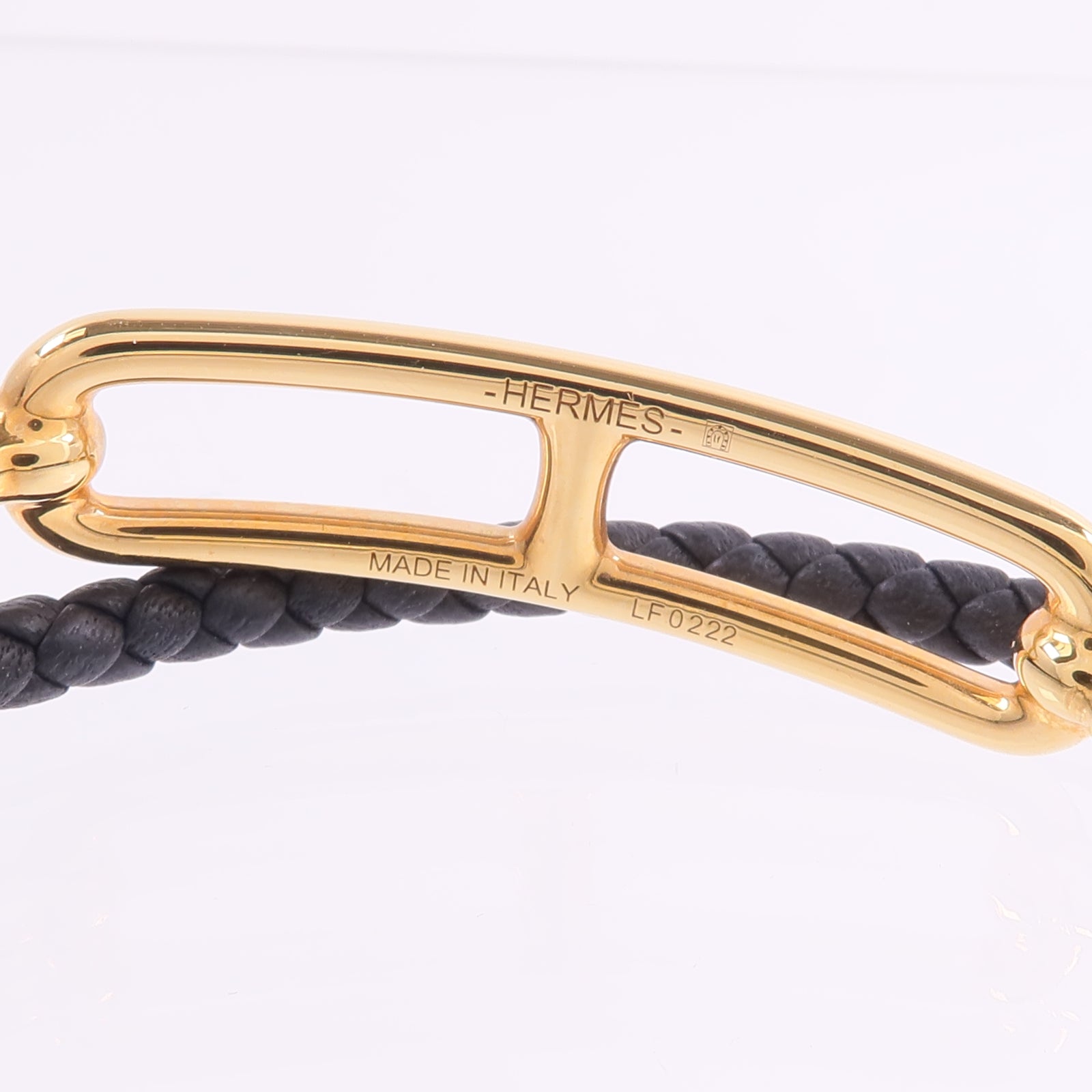 HERMES Swift皮革Roulis Double Tour Bracelet手帶Noir