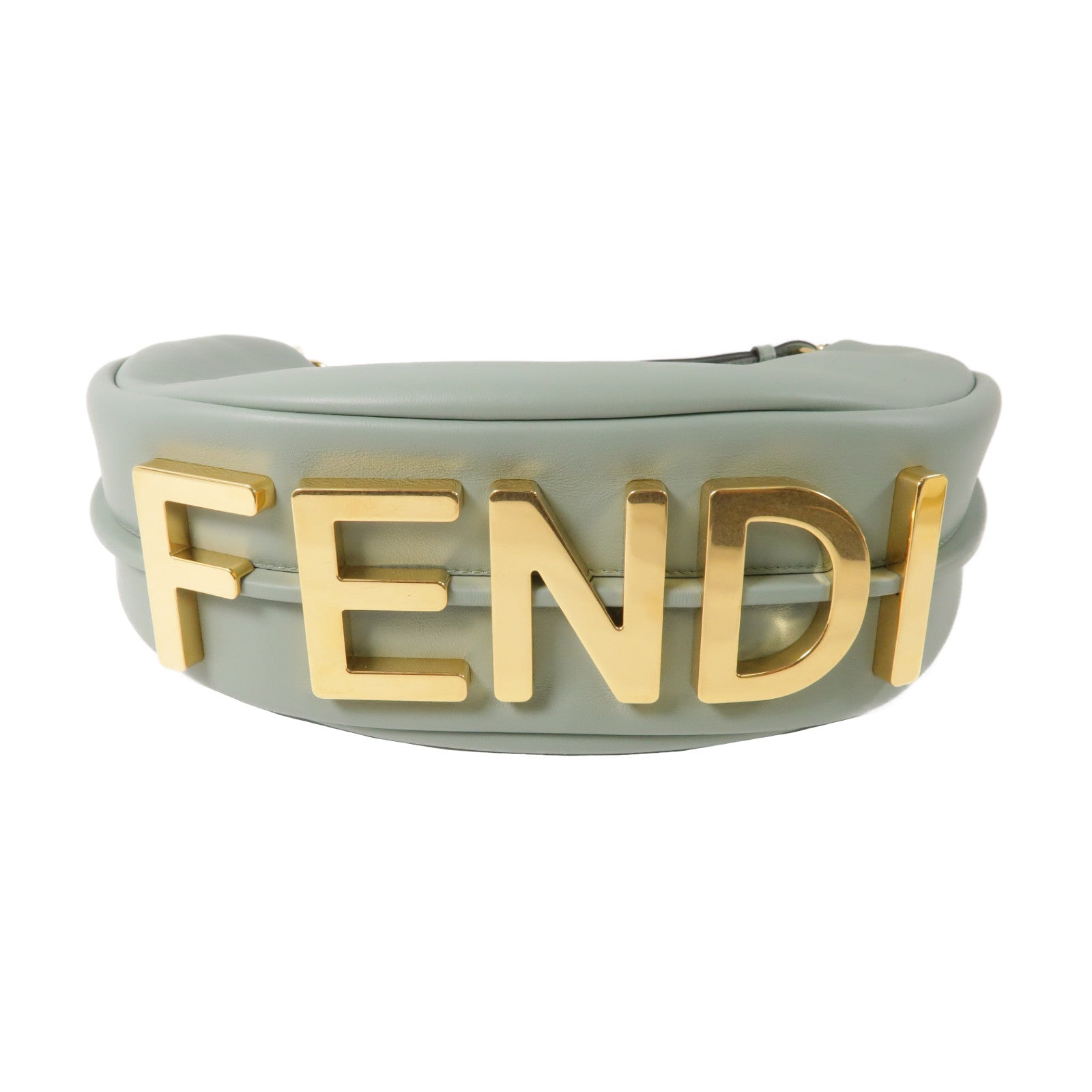 FENDI 牛皮皮革Shoulder Bag金扣肩背袋綠色