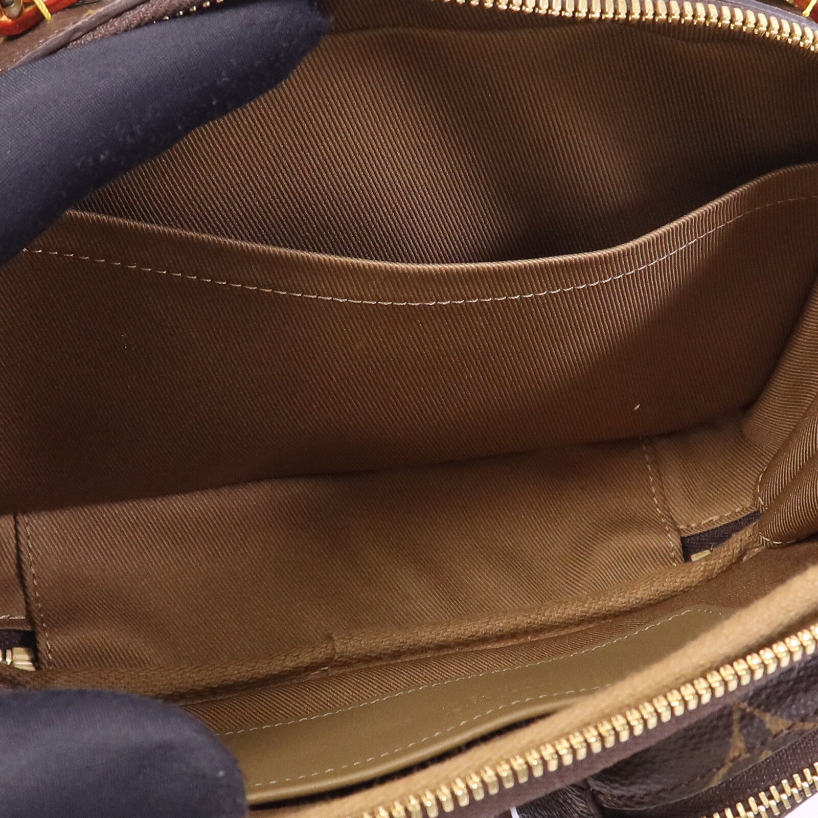 LOUIS VUITTON Monogram Utility金扣手挽肩背兩用袋棕色