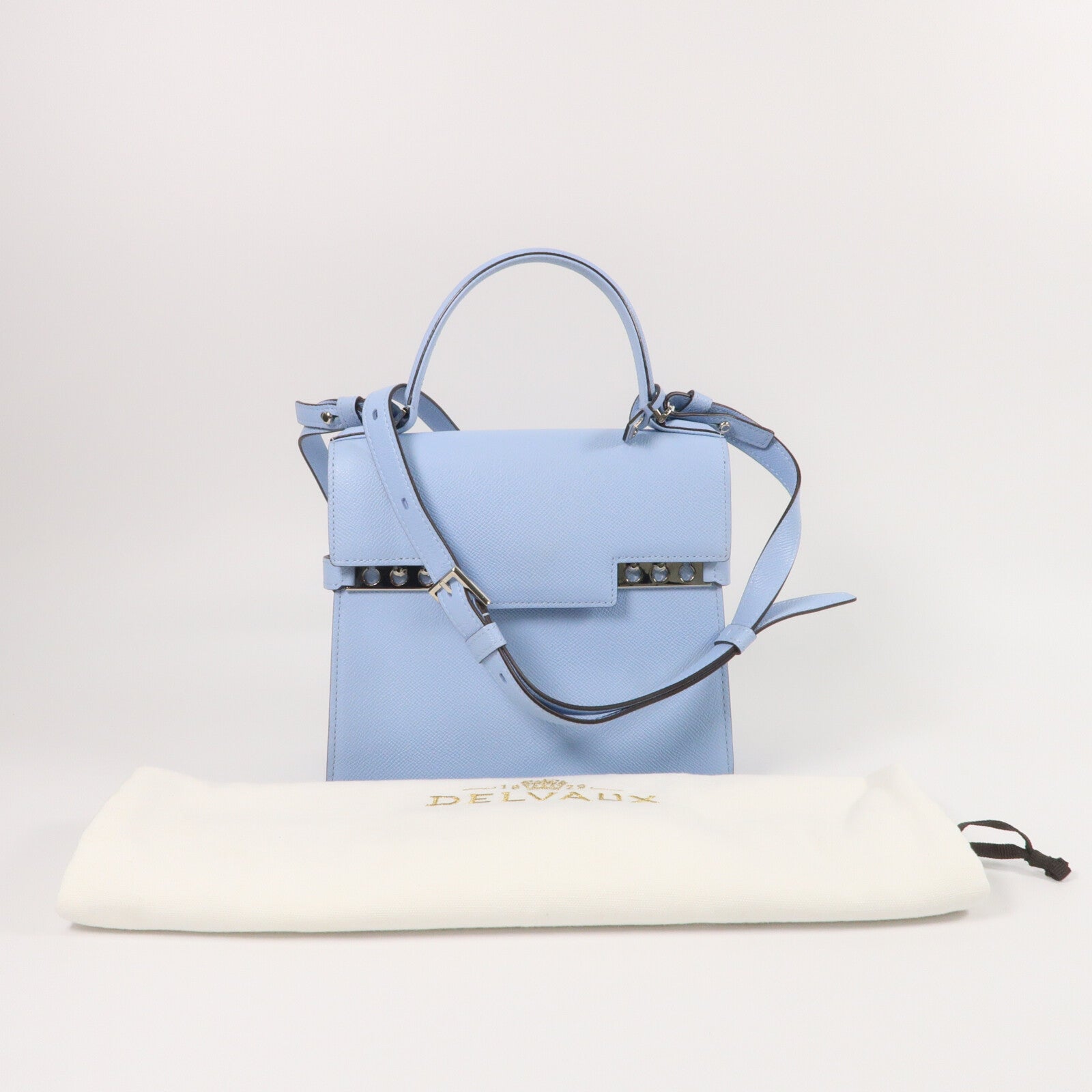 Delvaux 牛皮皮革Tempete PM手挽肩背兩用袋