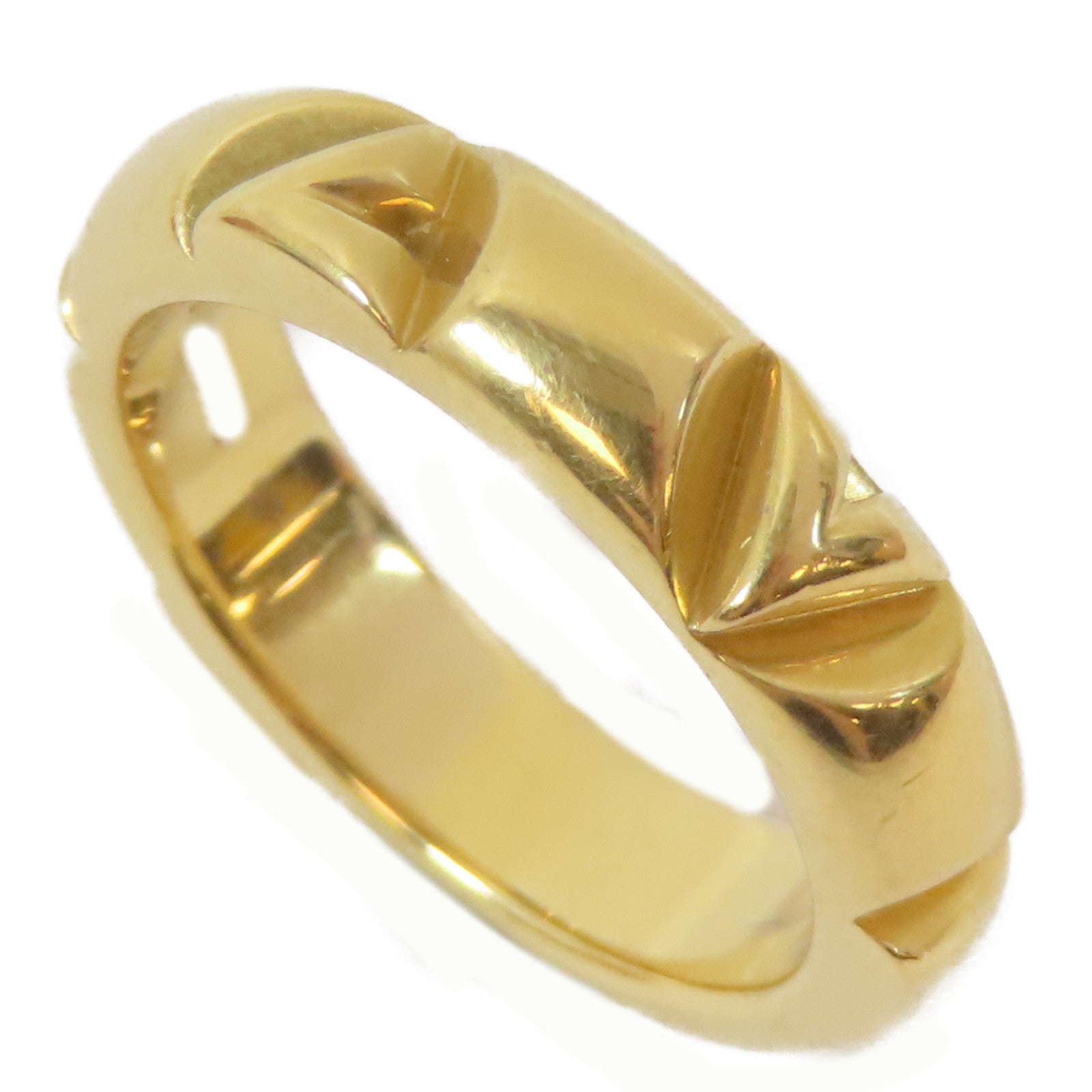 LOUIS VUITTON 18K黃金Gold Ring戒指LV#55/US#7