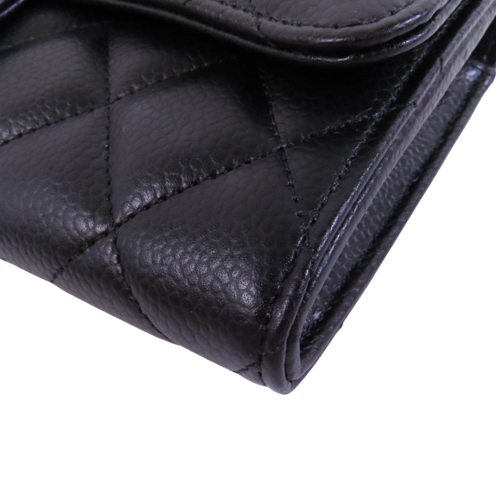 CHANEL 牛皮皮革Long Wallet金扣長錢包