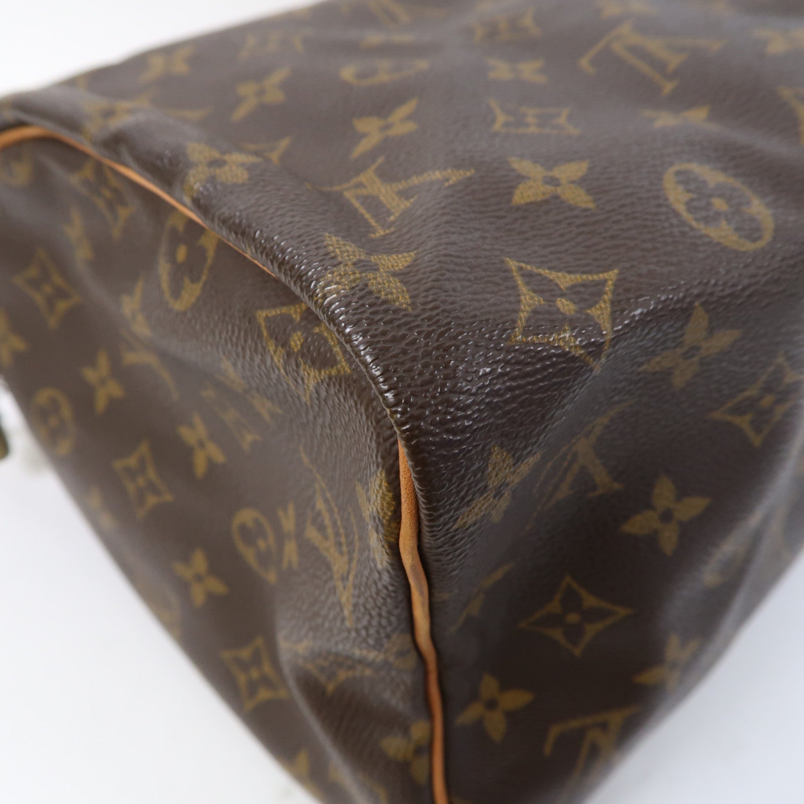 LOUIS VUITTON Monogram Speedy 30金扣手挽袋啡色