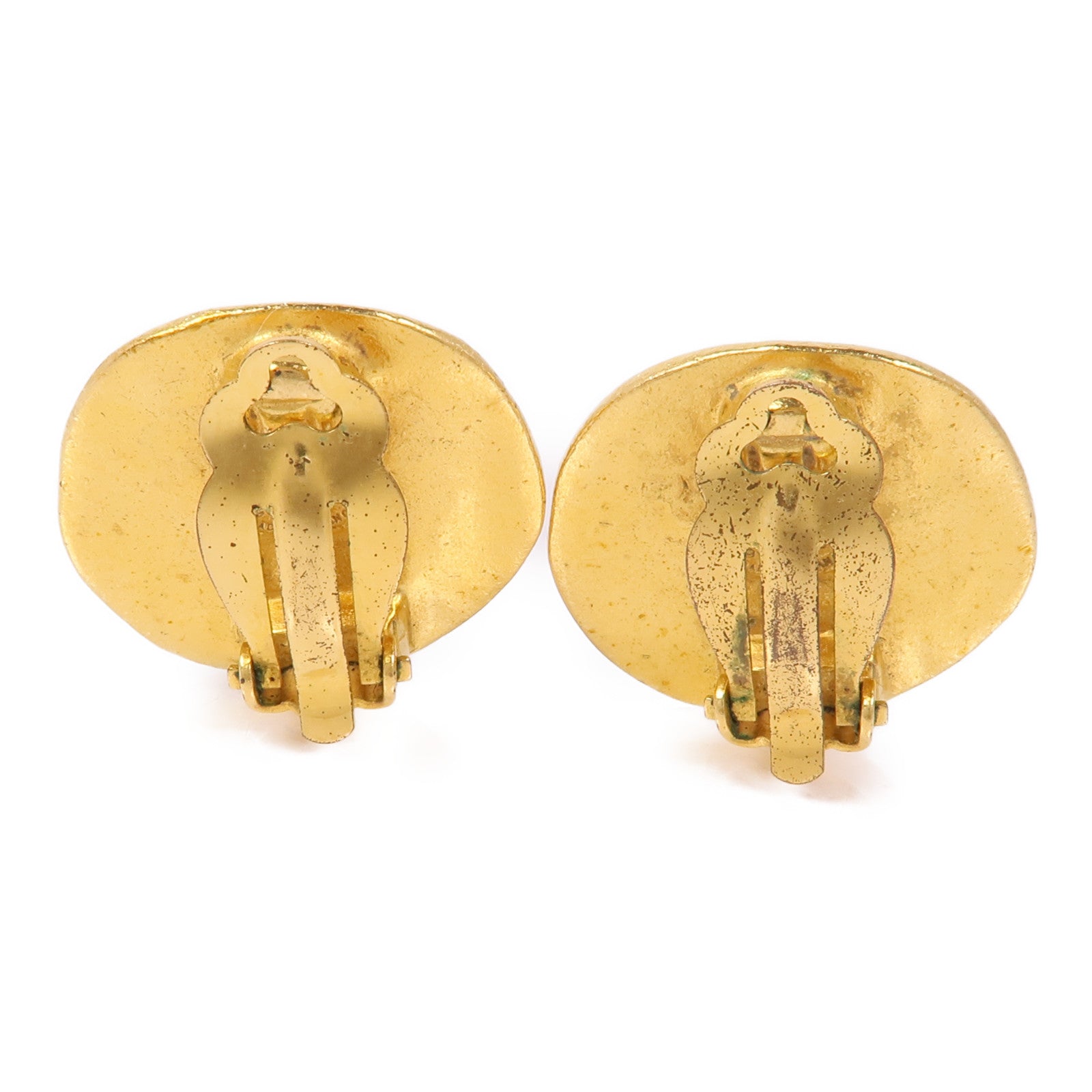 CHANEL CC Earrings Metal Gold