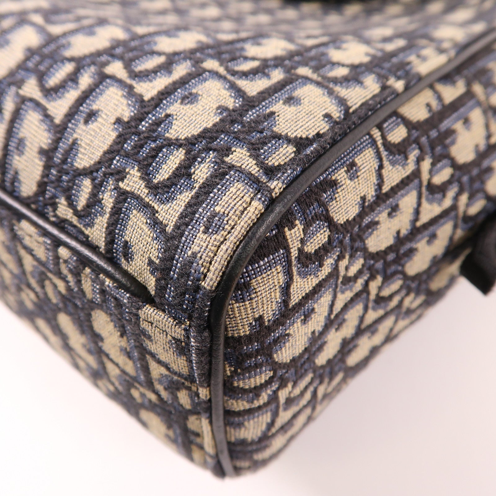 Dior 帆布Saddle 2 Way Bag銀扣手挽肩背兩用袋