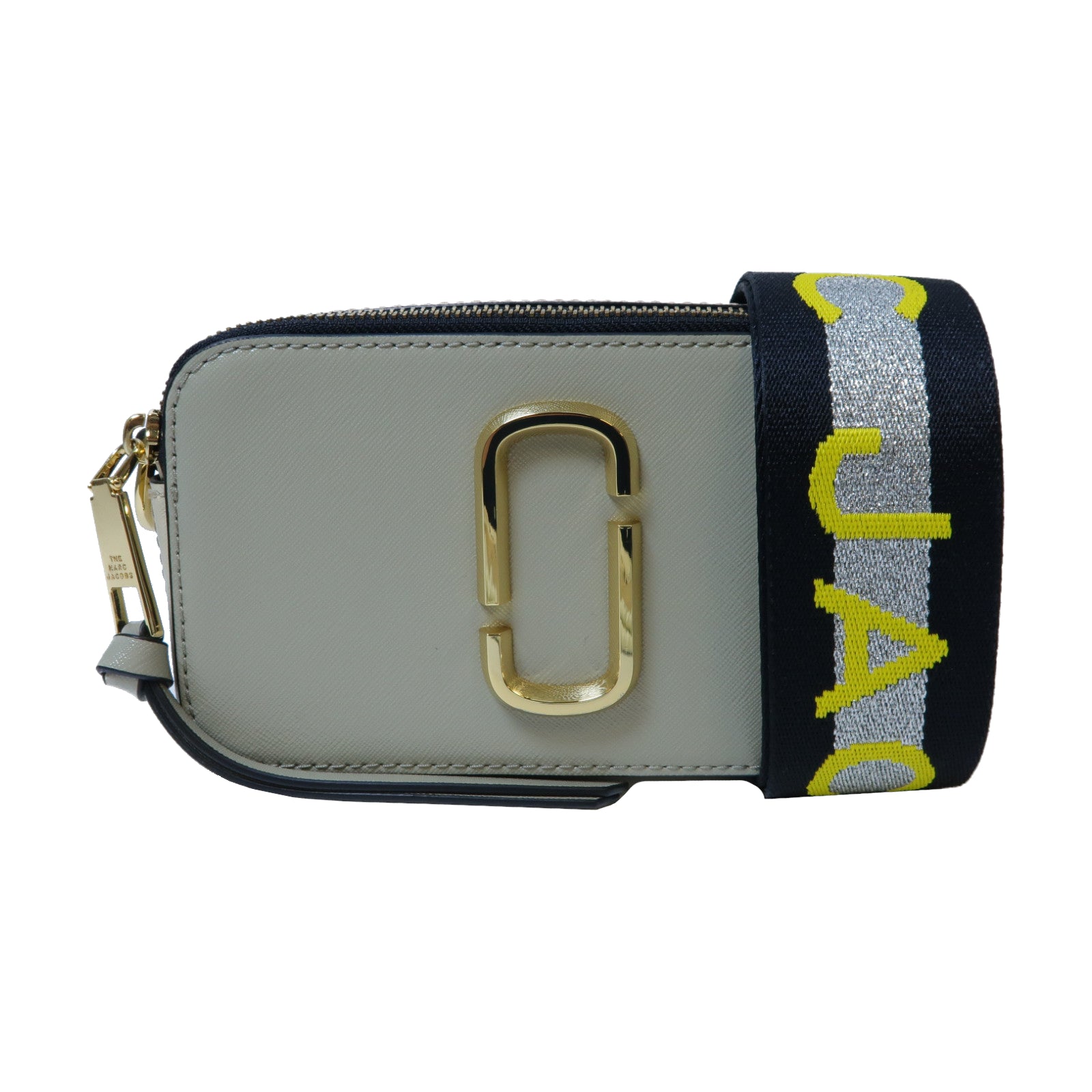 MARC JACOBS 牛皮皮革Camera Bag金扣肩背袋米色
