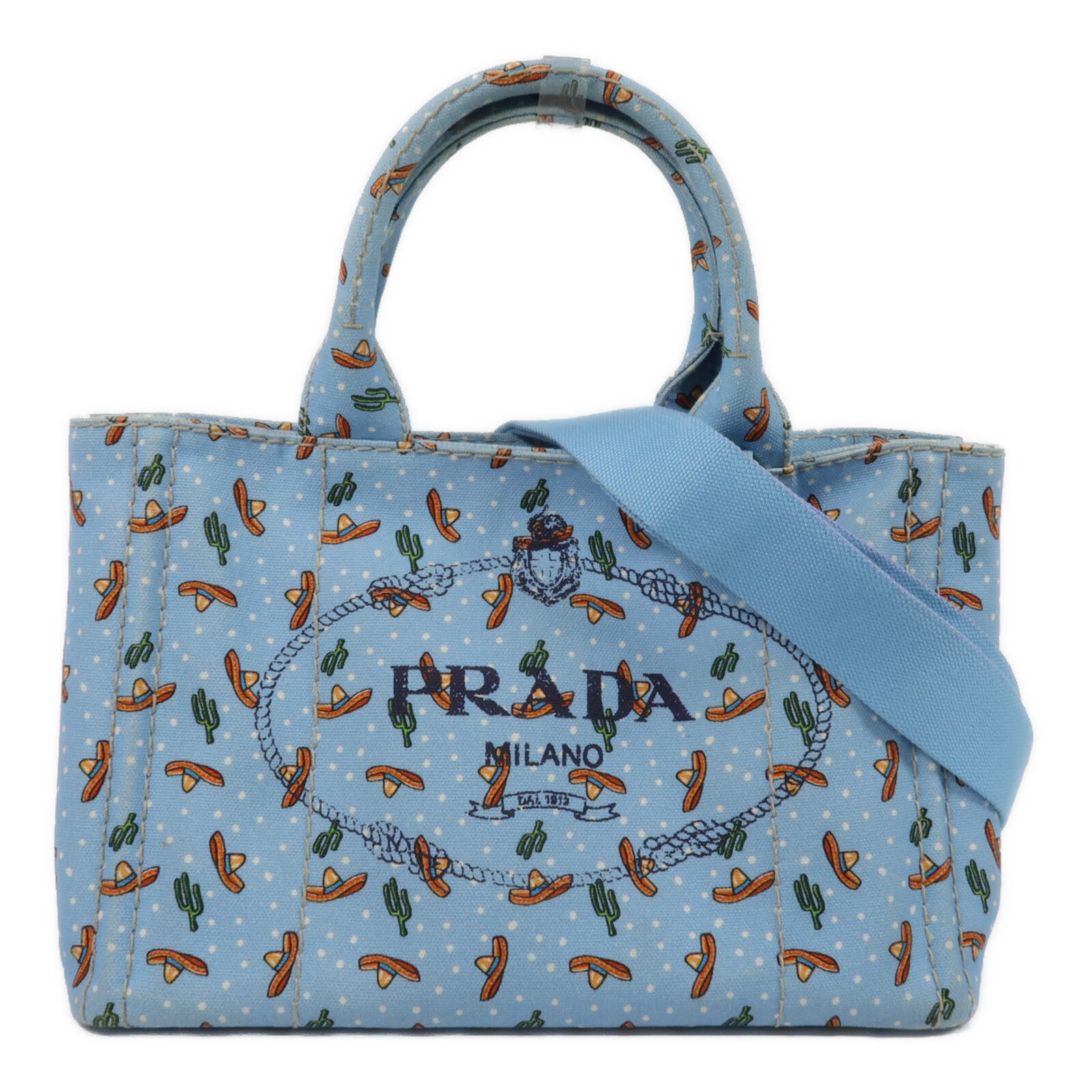 PRADA 帆布Canapa手挽肩背兩用袋