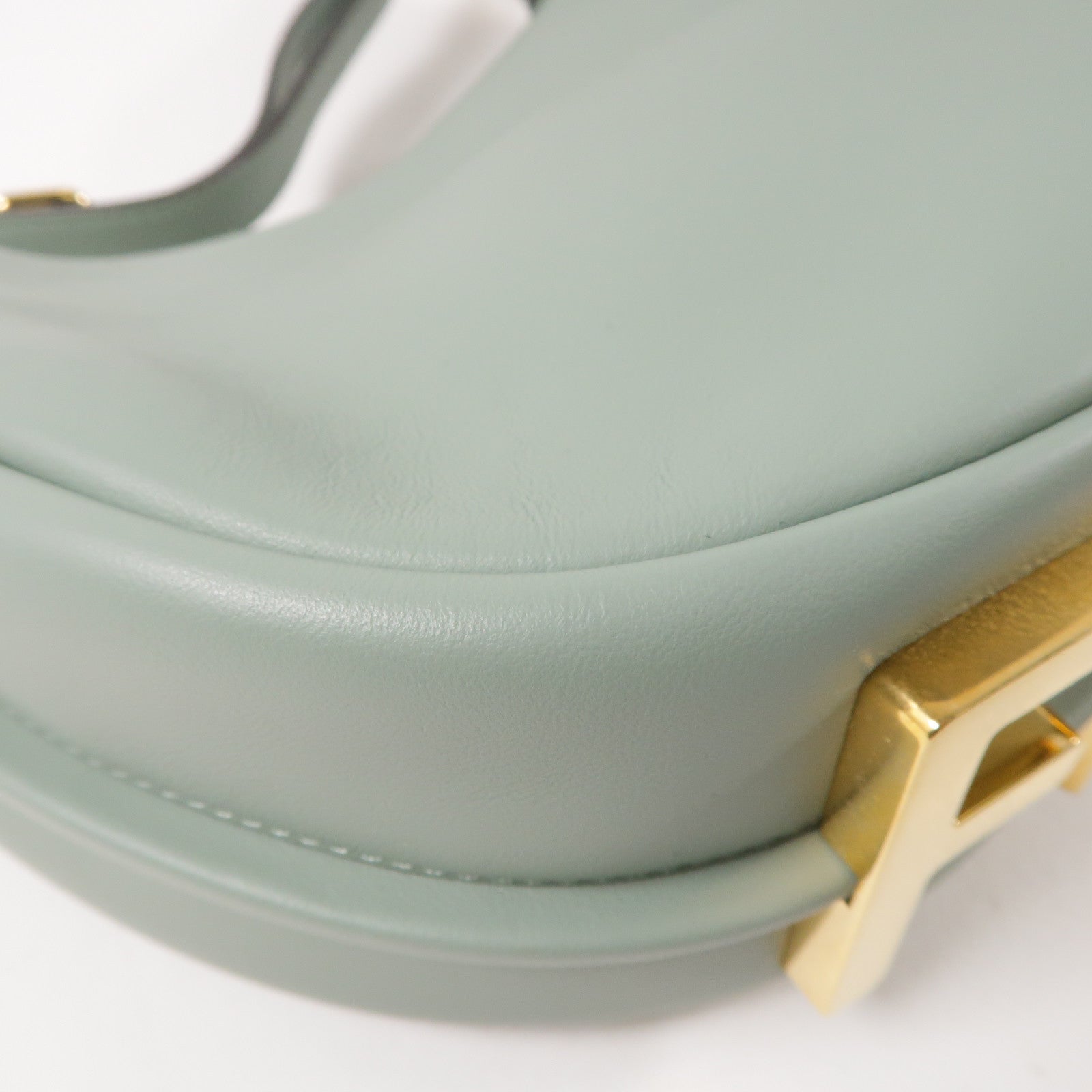 FENDI 牛皮皮革Shoulder Bag金扣肩背袋綠色