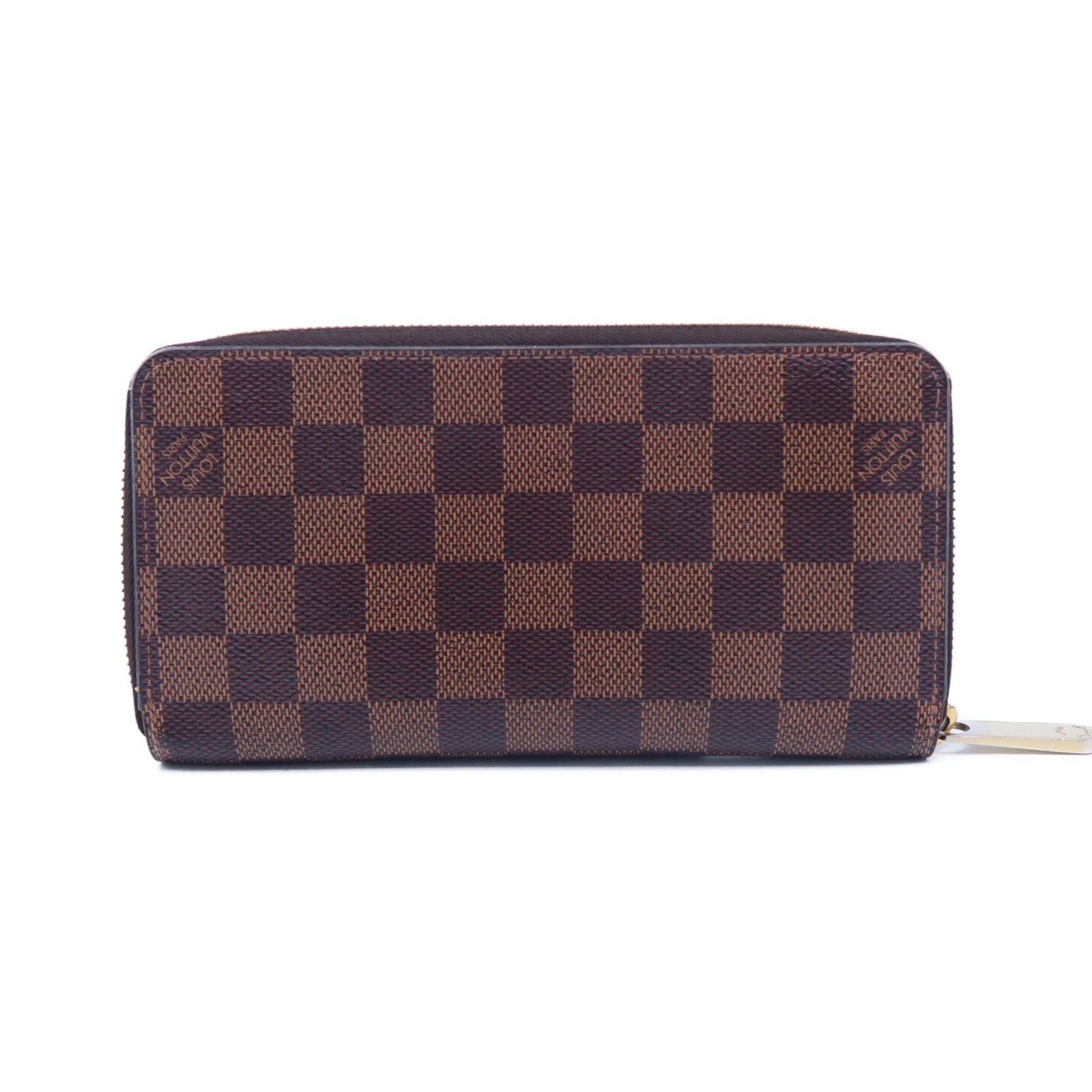 LOUIS VUITTON 【激減優惠】Damier Ebene Zipper Wallet金扣長錢包啡色