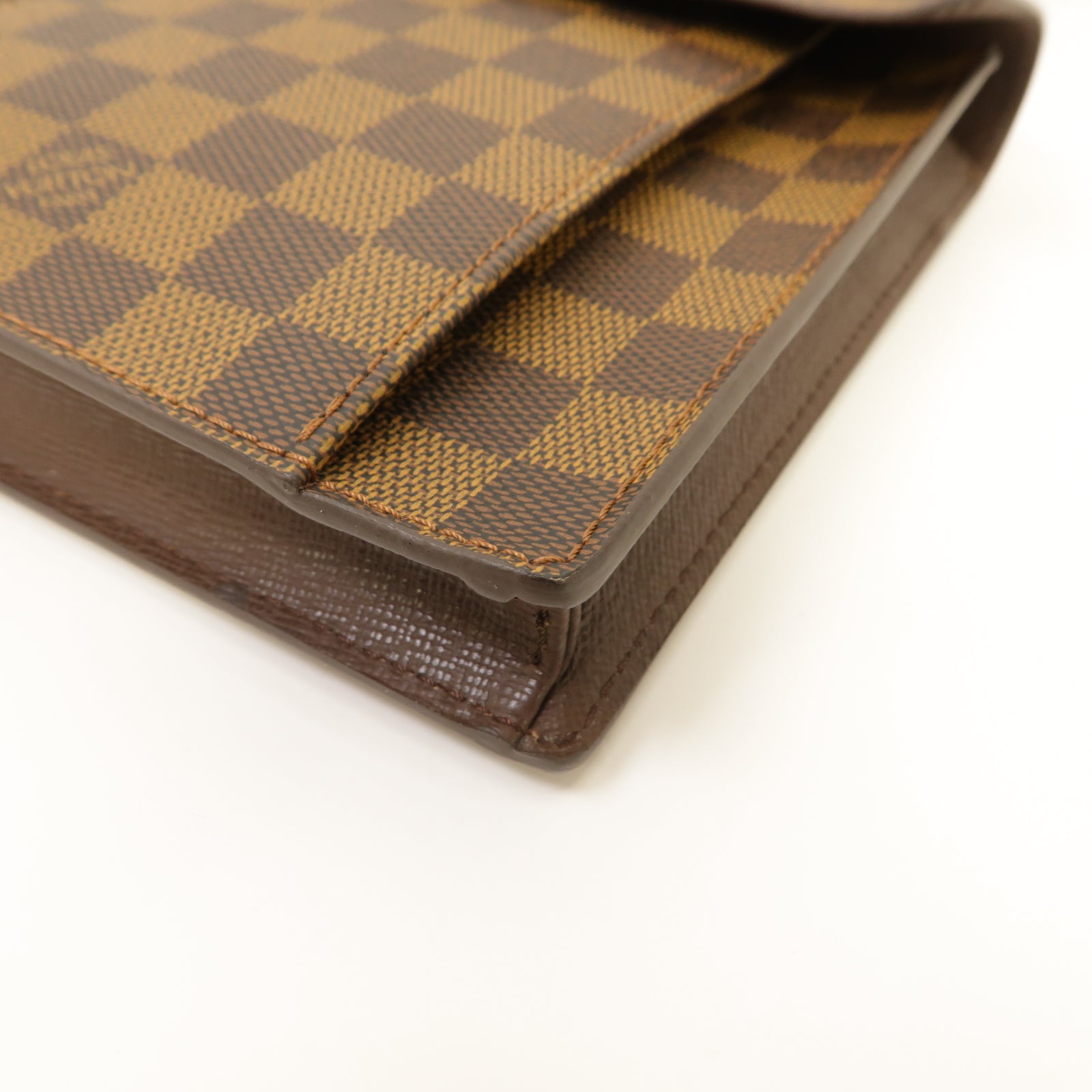 LOUIS VUITTON Damier Pimlico Shoulder Bag金扣肩背袋Ebene