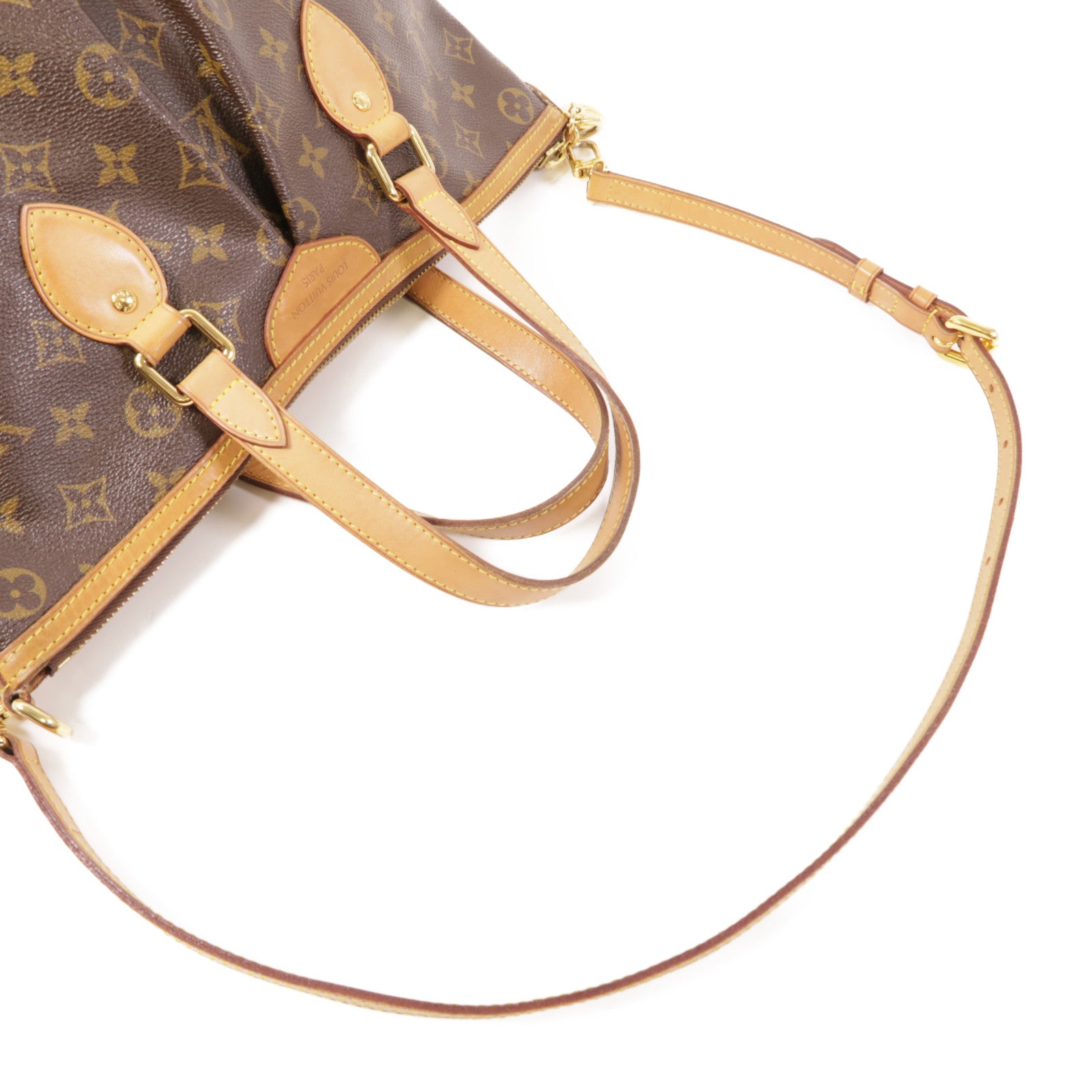 LOUIS VUITTON LV GHW Palermo PM 2 Way Shoulder Bag M40145 Monogram Brown