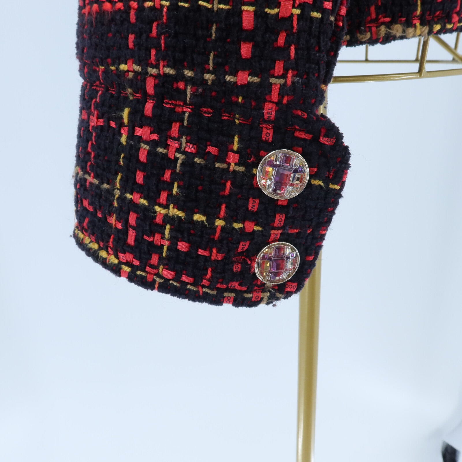 CHANEL Cotton/Wool/Cashmere Collarless Jacket外套