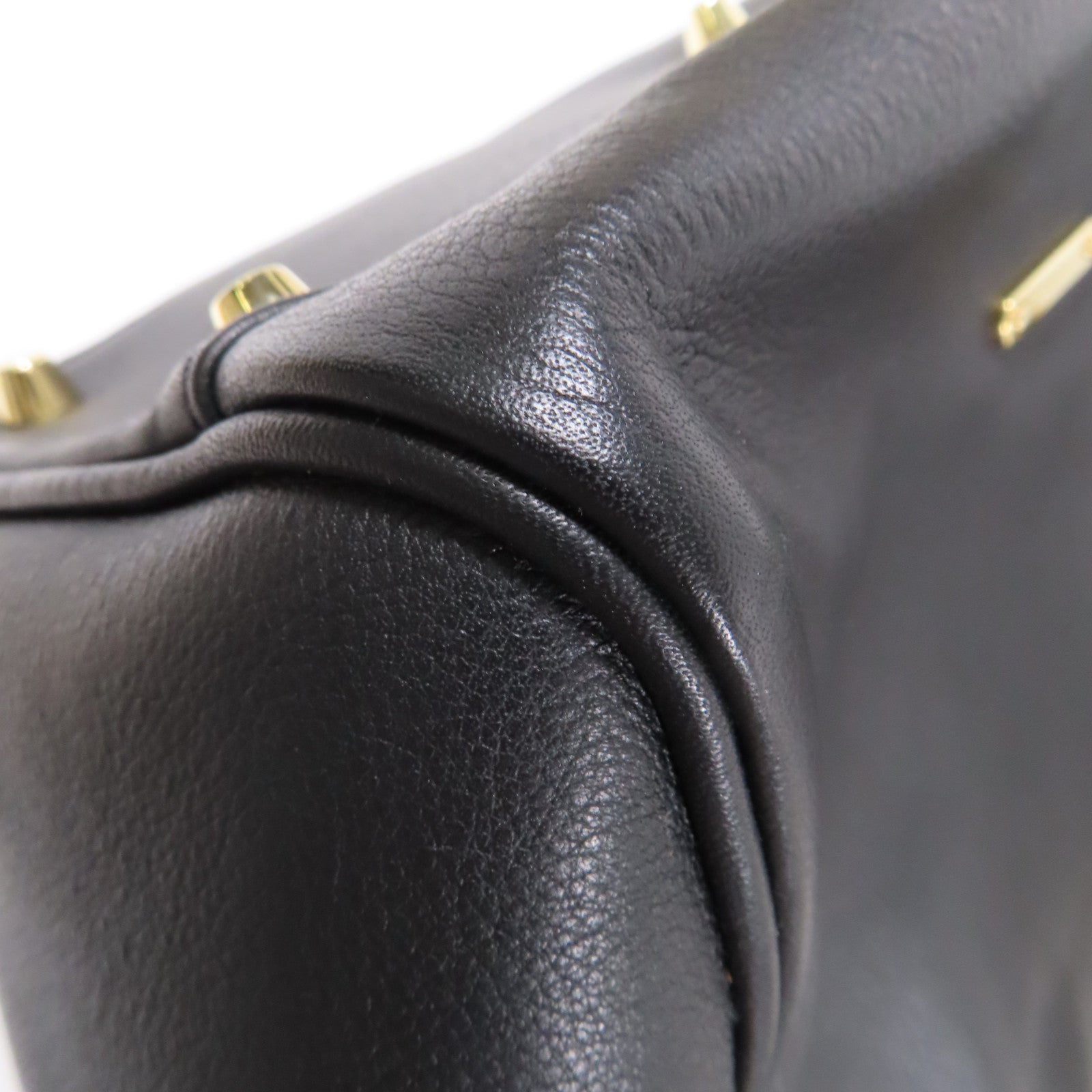 BURBERRY 牛皮皮革Small Canterbury Tote金扣肩背袋/手挽袋黑色