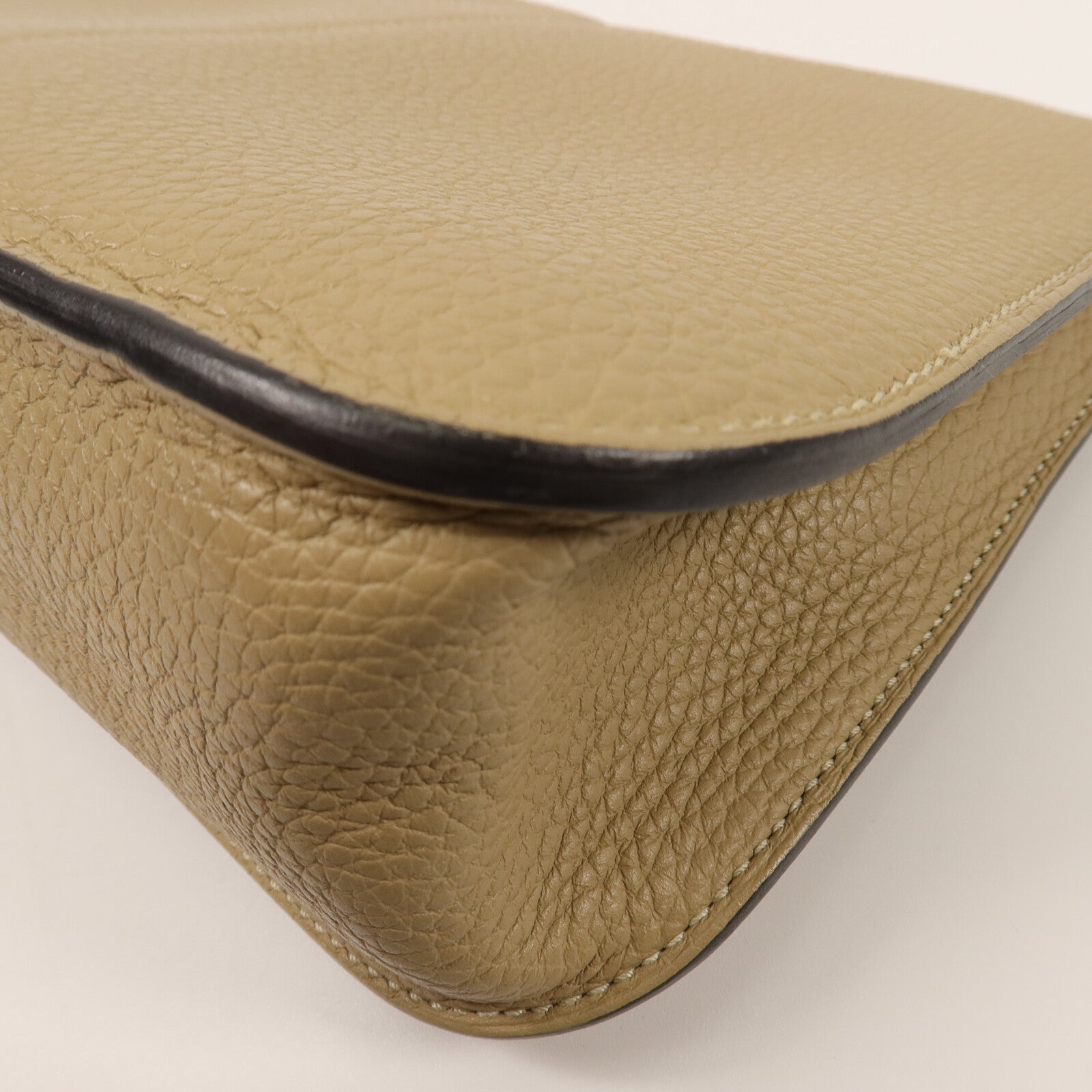 HERMES Clemence/Swift皮革Halzan 25手挽肩背兩用袋Trench/Etoupe